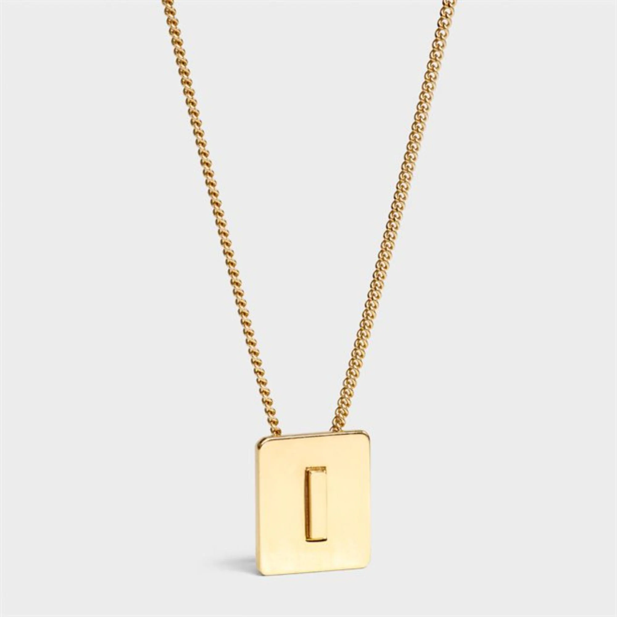 Alphabet I Necklace Brass - Gold