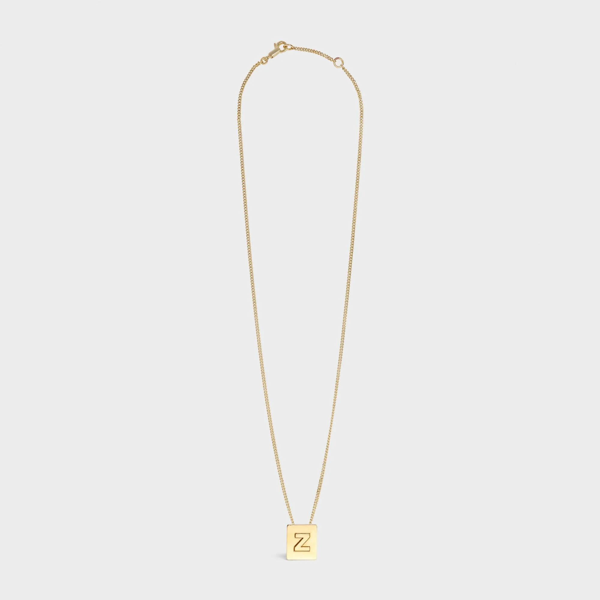 Alphabet Z Necklace Brass - Gold - Image 3