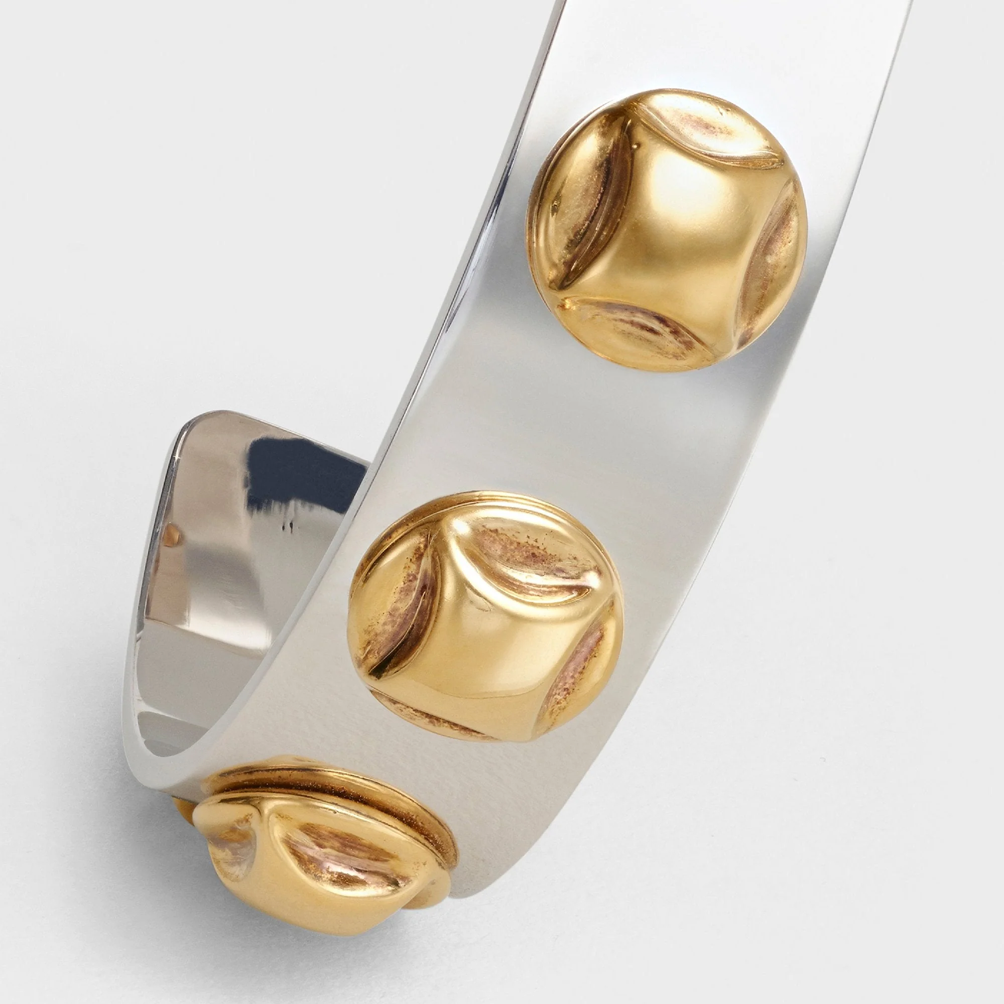 Clous Celine Bicolor Bangle Brass - Gold/ Silver - Image 4