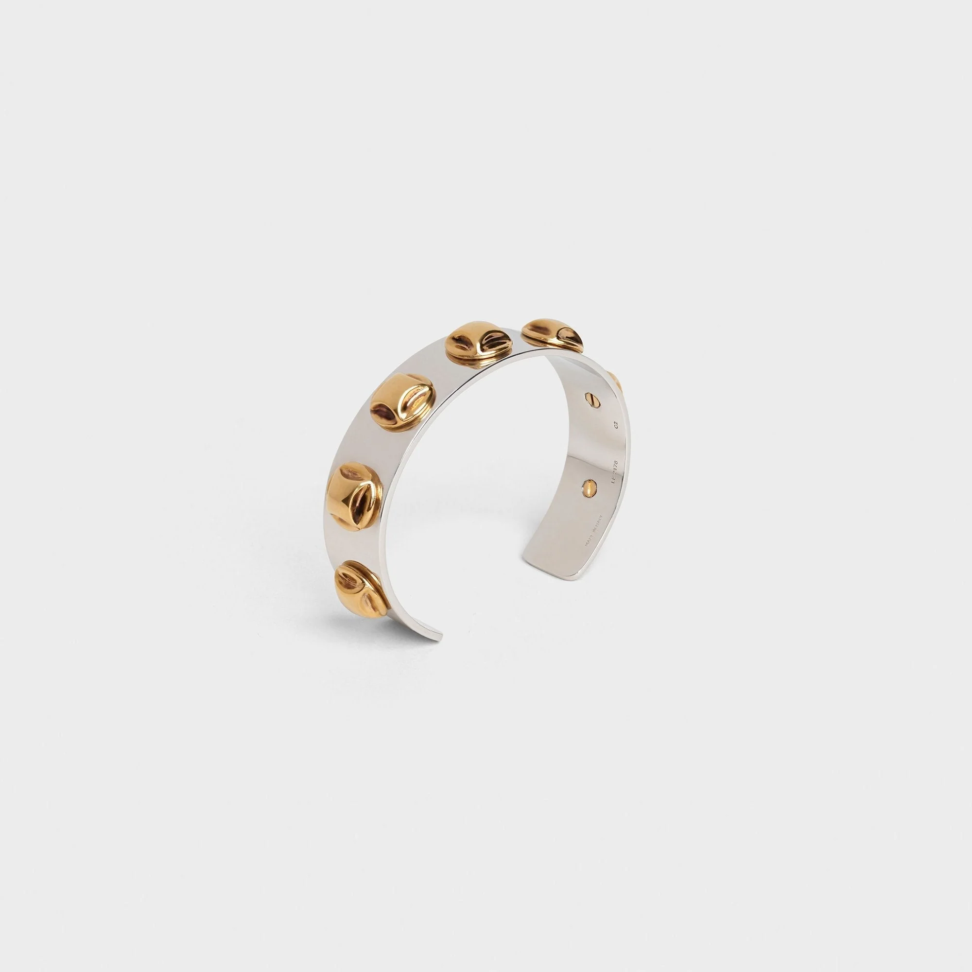 Clous Celine Bicolor Bangle Brass - Gold/ Silver - Image 2