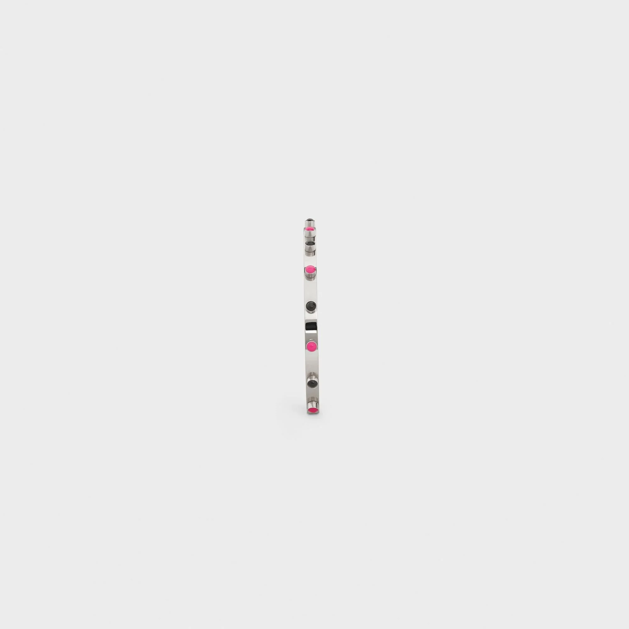 Technicolor Studs Bracelet Brass & Enamel - Black / Hot Pink - Image 3