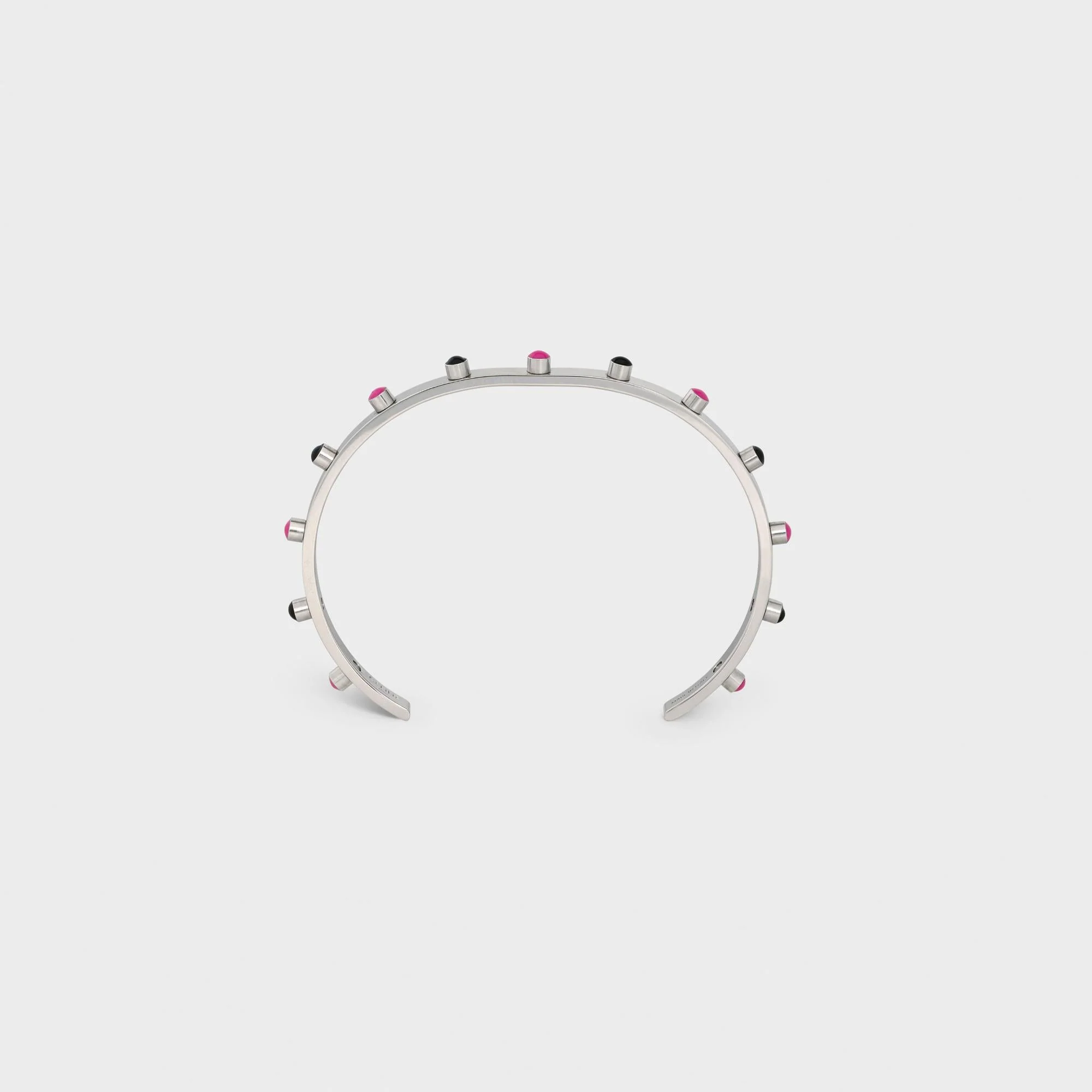 Technicolor Studs Bracelet Brass & Enamel - Black / Hot Pink