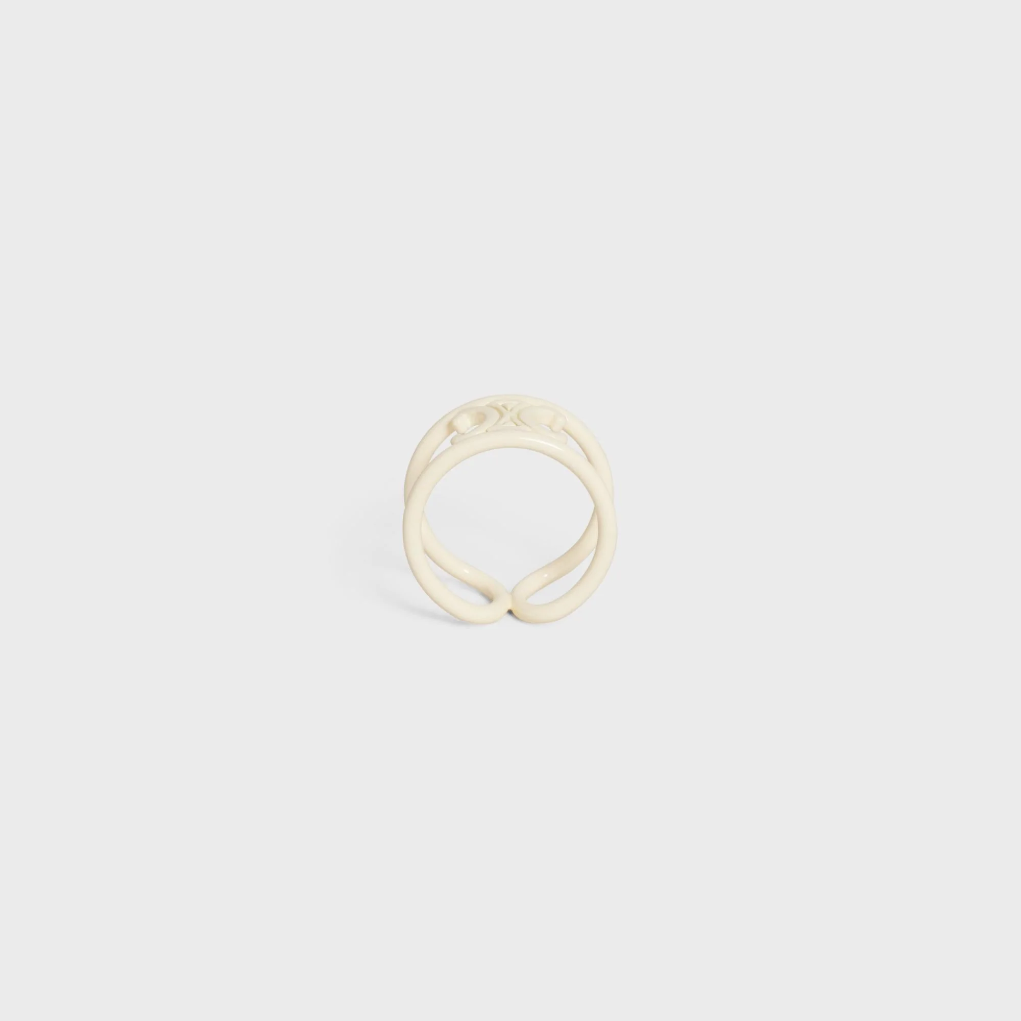Triomphe Ring Varnish & Brass - Off White