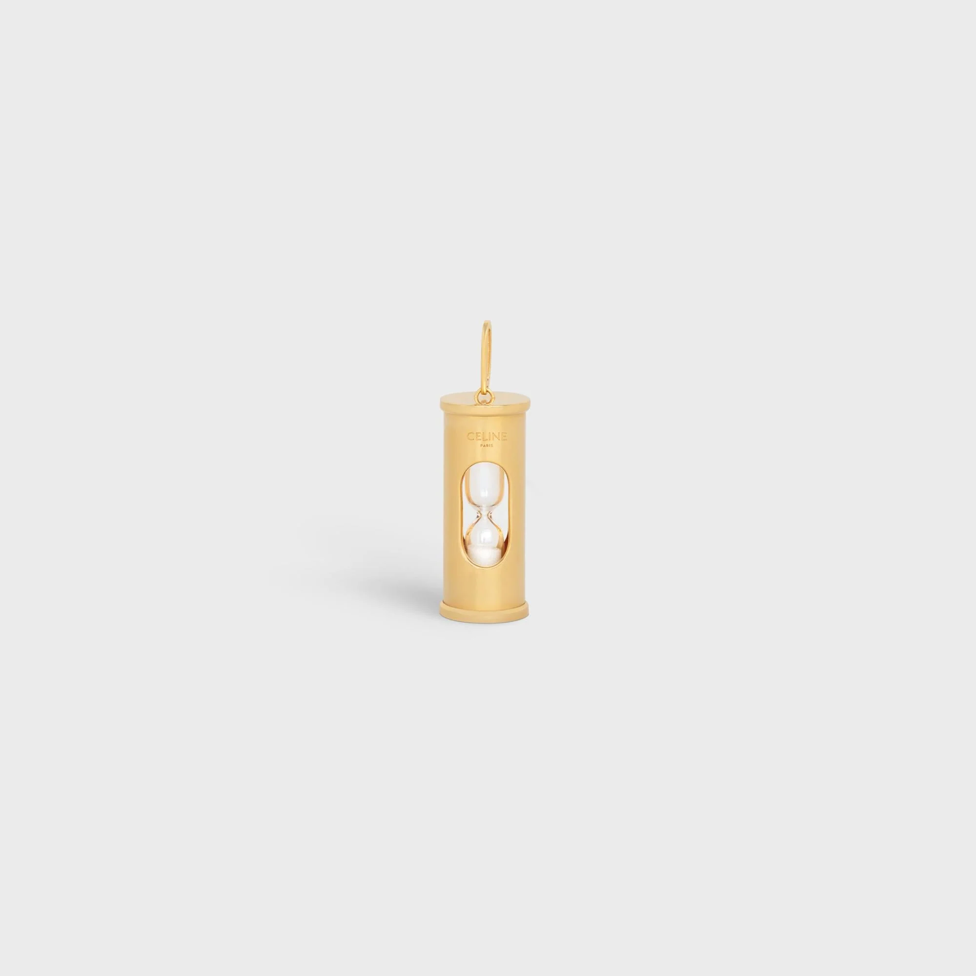 Celine Separables Hourglass Pendant Brass & Glass - Gold