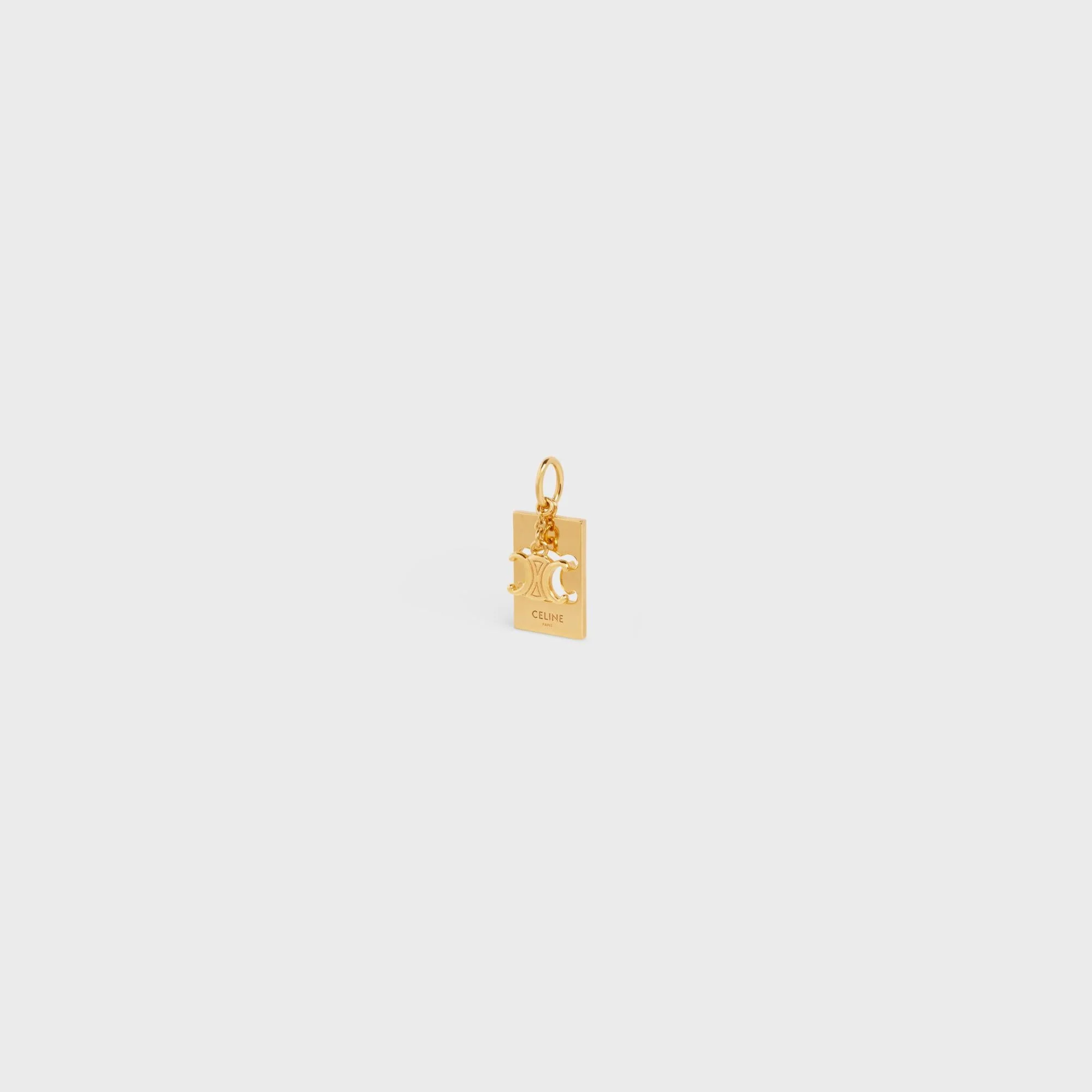 Celine Separables Triomphe Interlocked Pendant Brass - Gold - Image 3