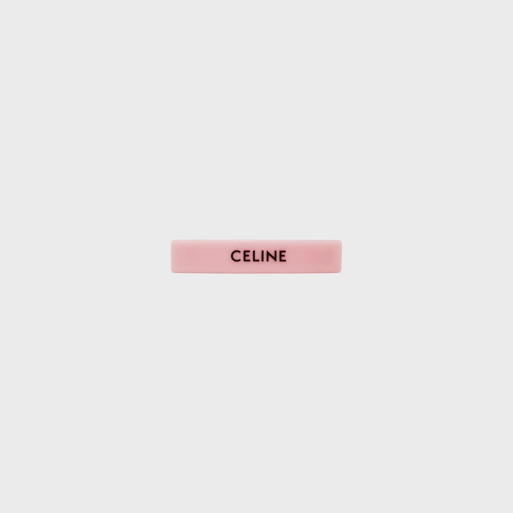 Celine Hair Clip Cellulose Acetate & Steel - Light Rose/Black - Image 2