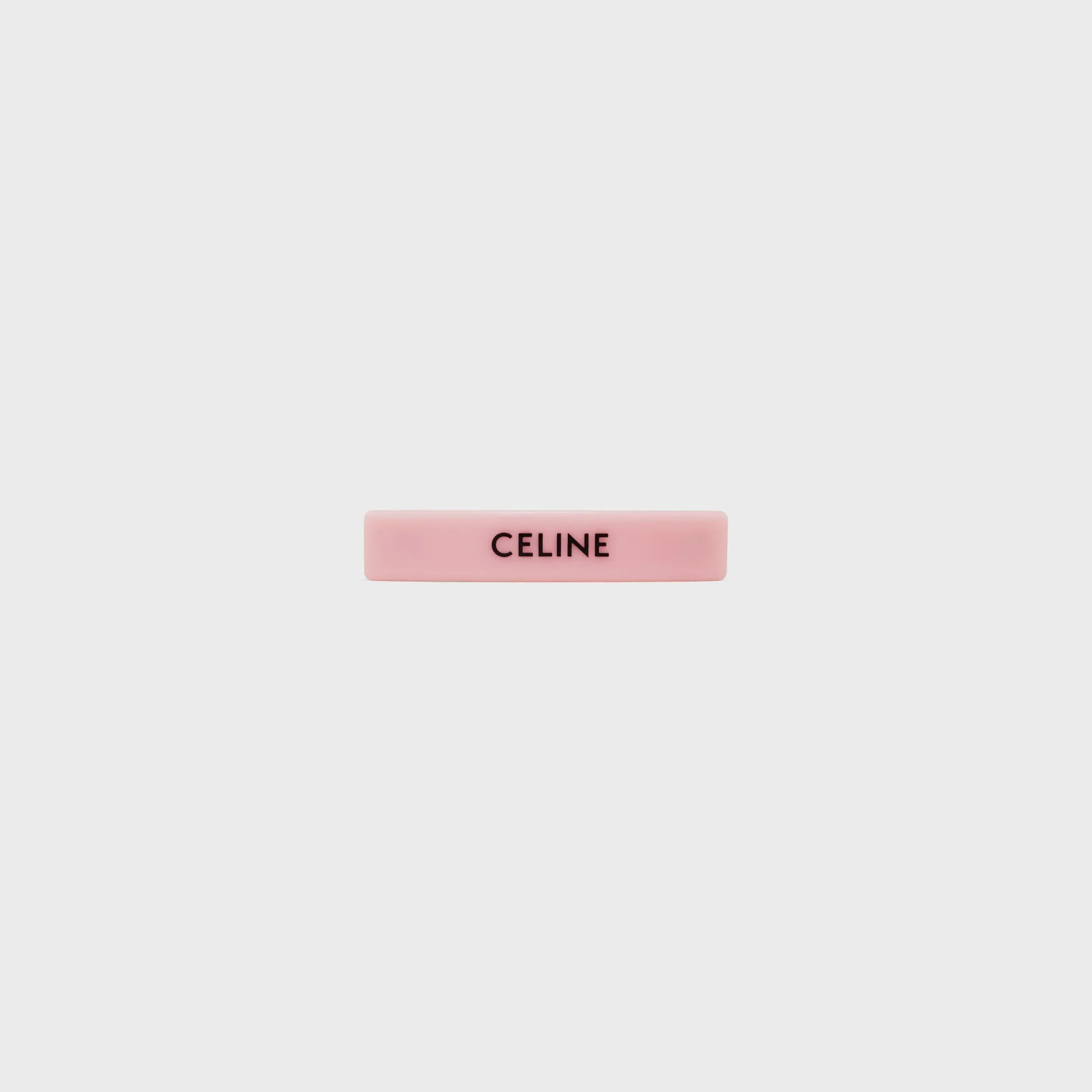Celine Hair Clip Cellulose Acetate & Steel - Light Rose/Black - Image 7