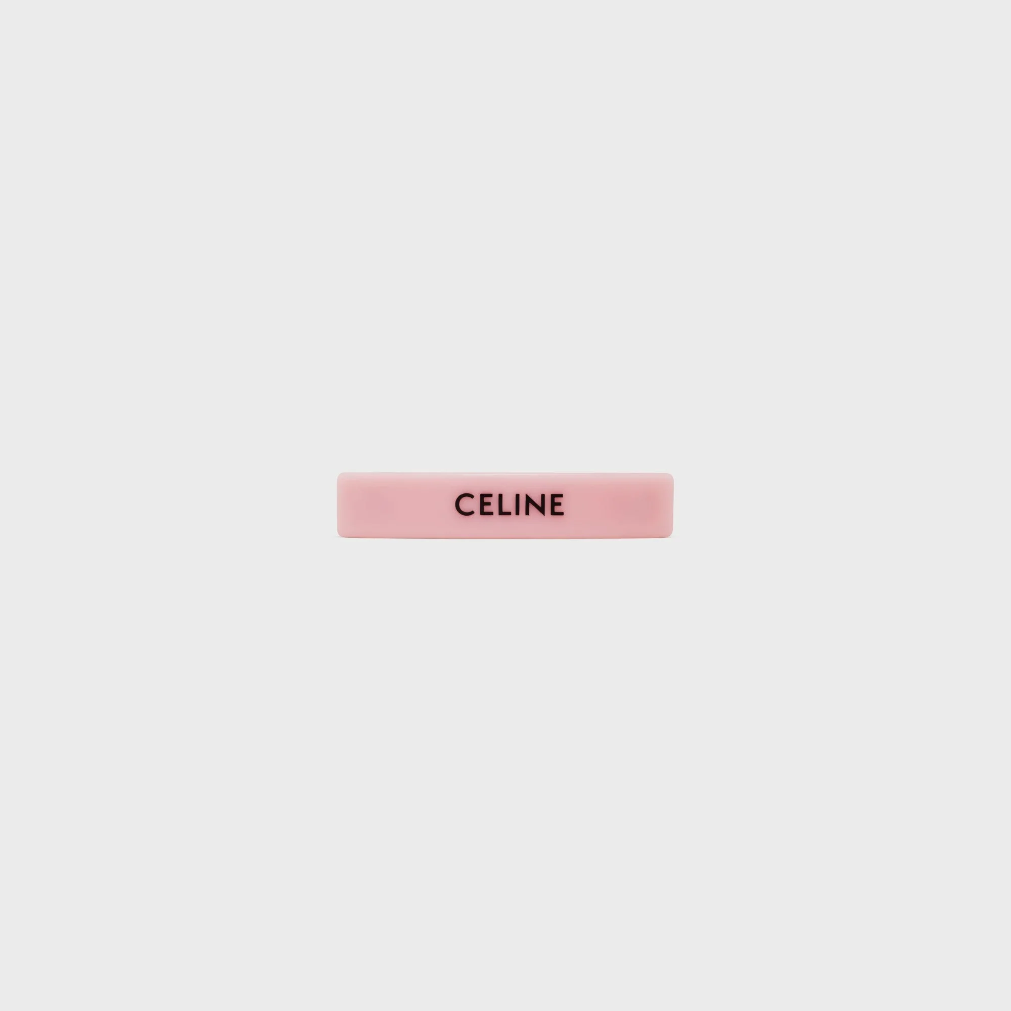 Celine Hair Clip Cellulose Acetate & Steel - Light Rose/Black - Image 2