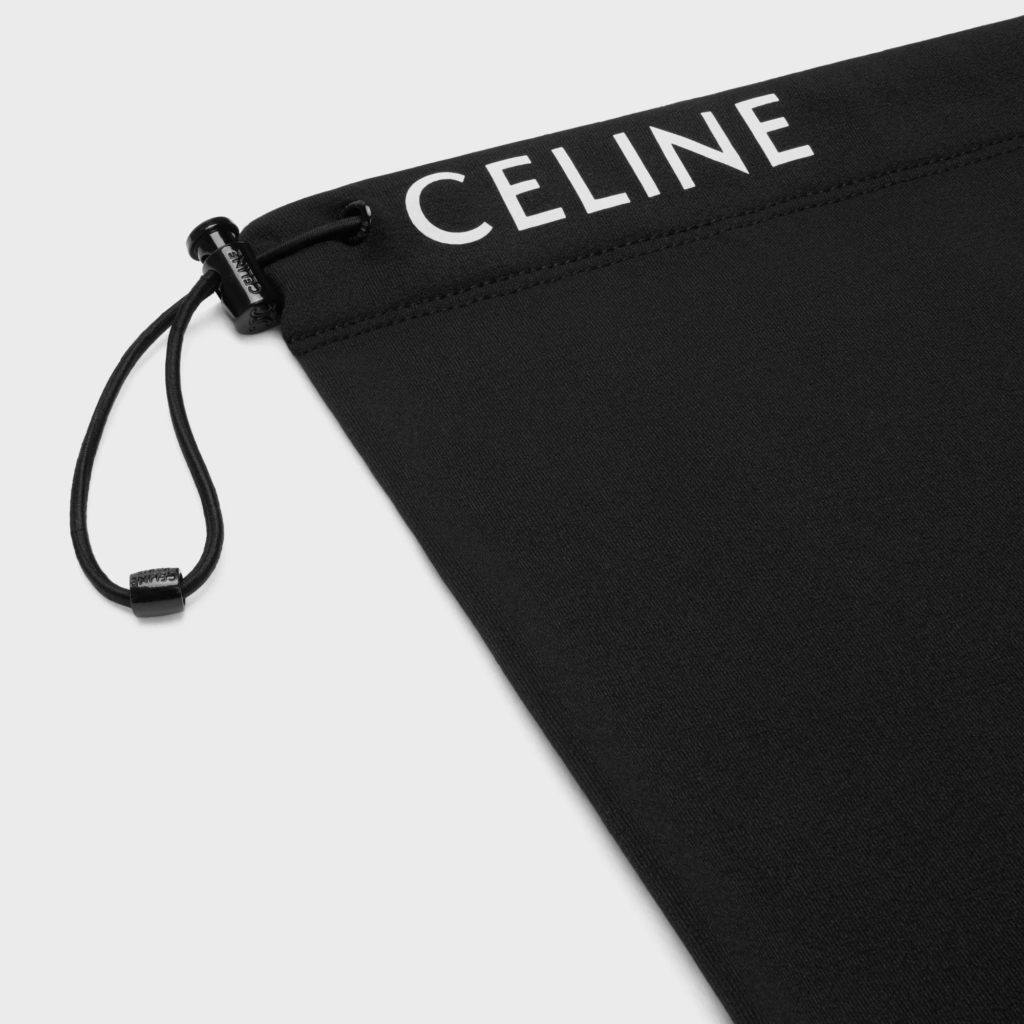 Celine Neck Warmer Cache Cou Jersey Double Face - Black / Off White - Image 3