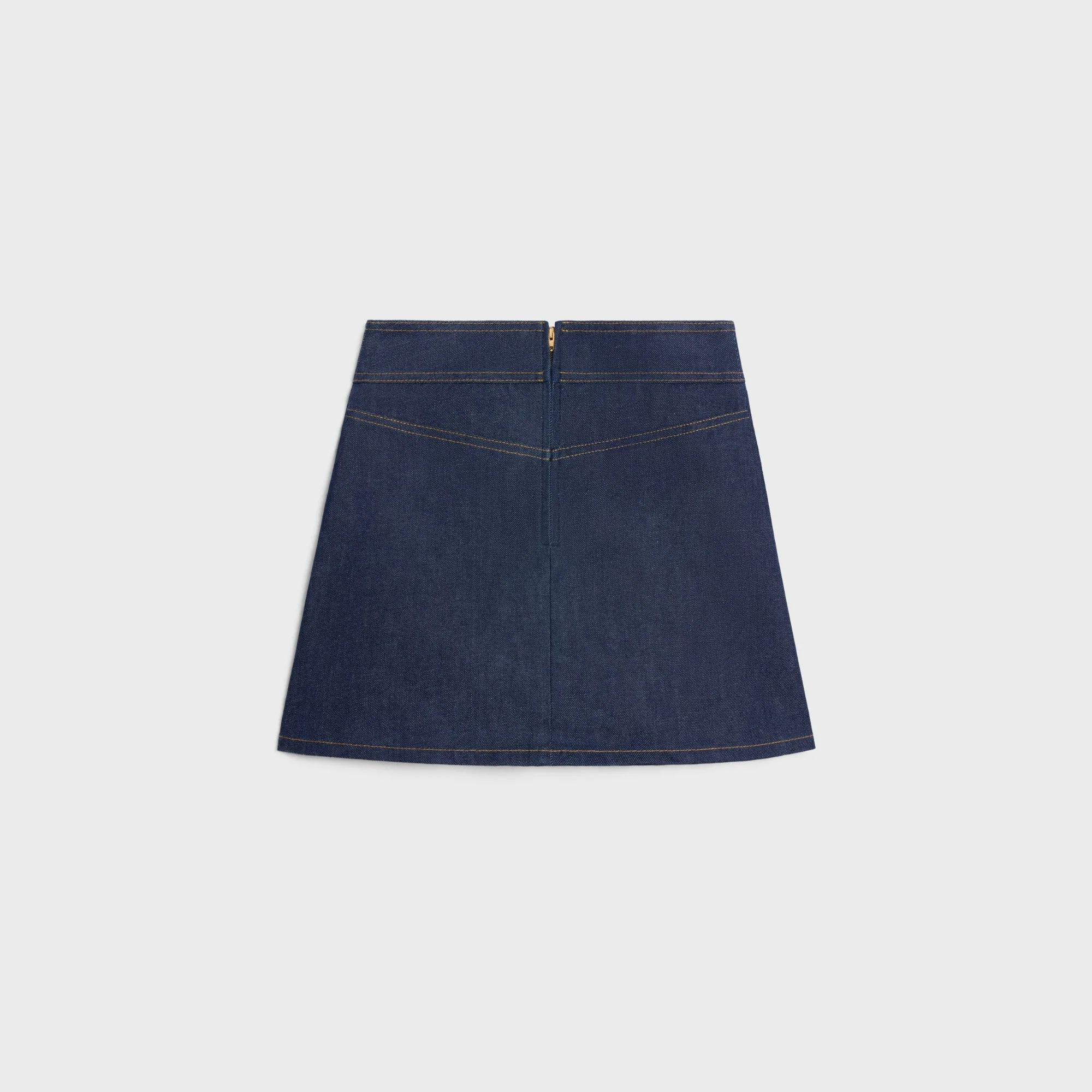 Mini Jupe Signature Rigid Cotton Denim - Raw Wash - Image 2