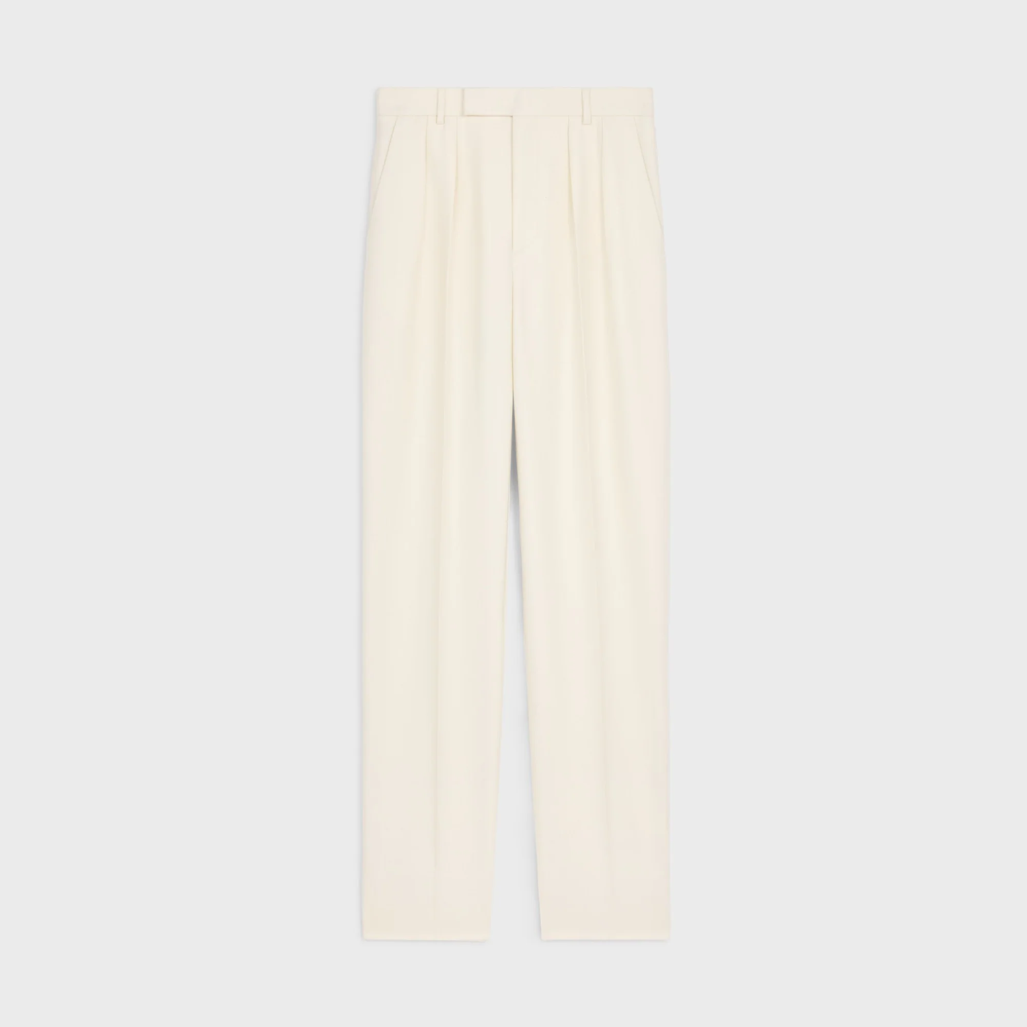 Pants Keith 2 Plis Cashmere Flannel Pantalon - Off White - Image 2