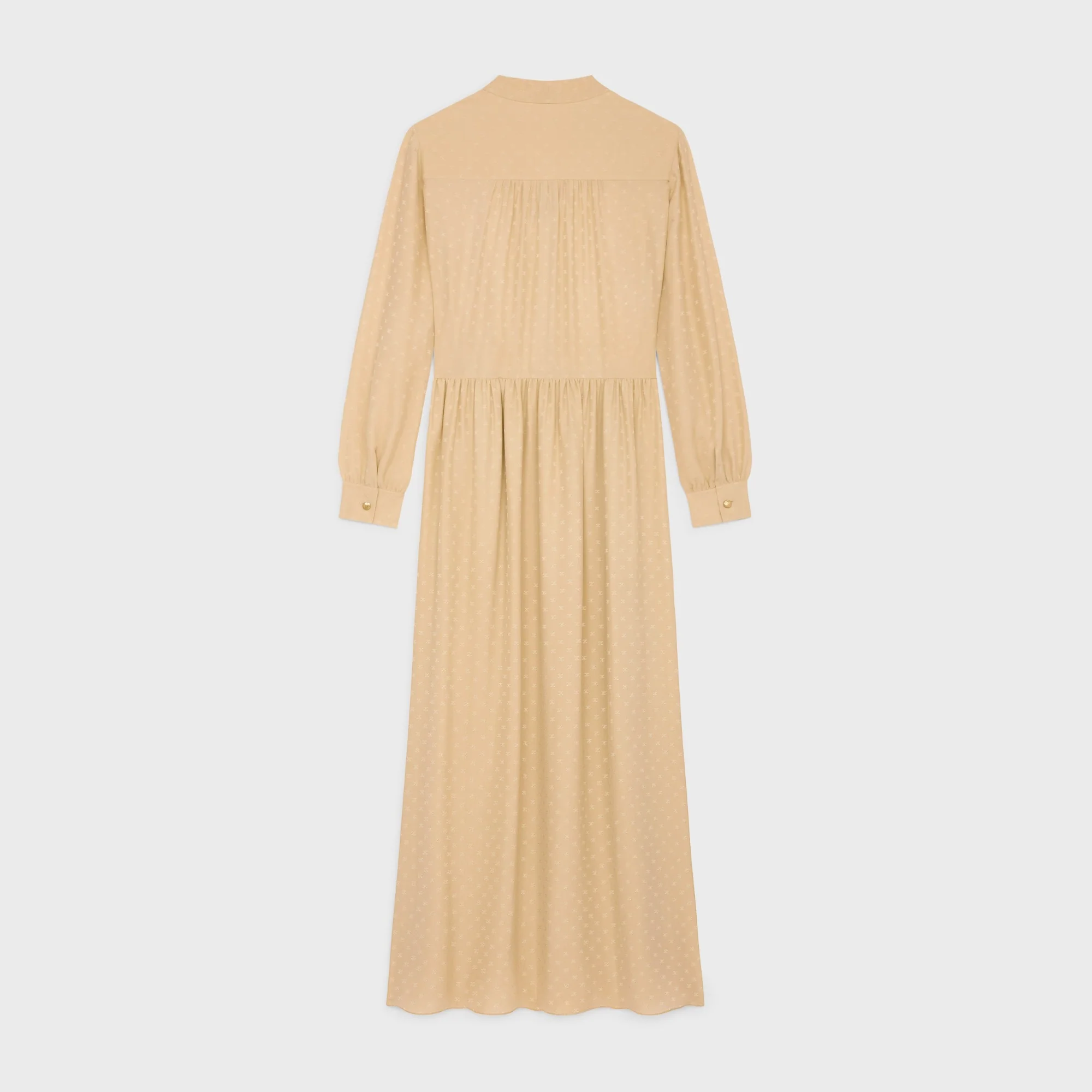 Dress Lavalliere Basse V. Long. Mat Brillant Damier Triomphe Robe - Chardonnay - Image 2