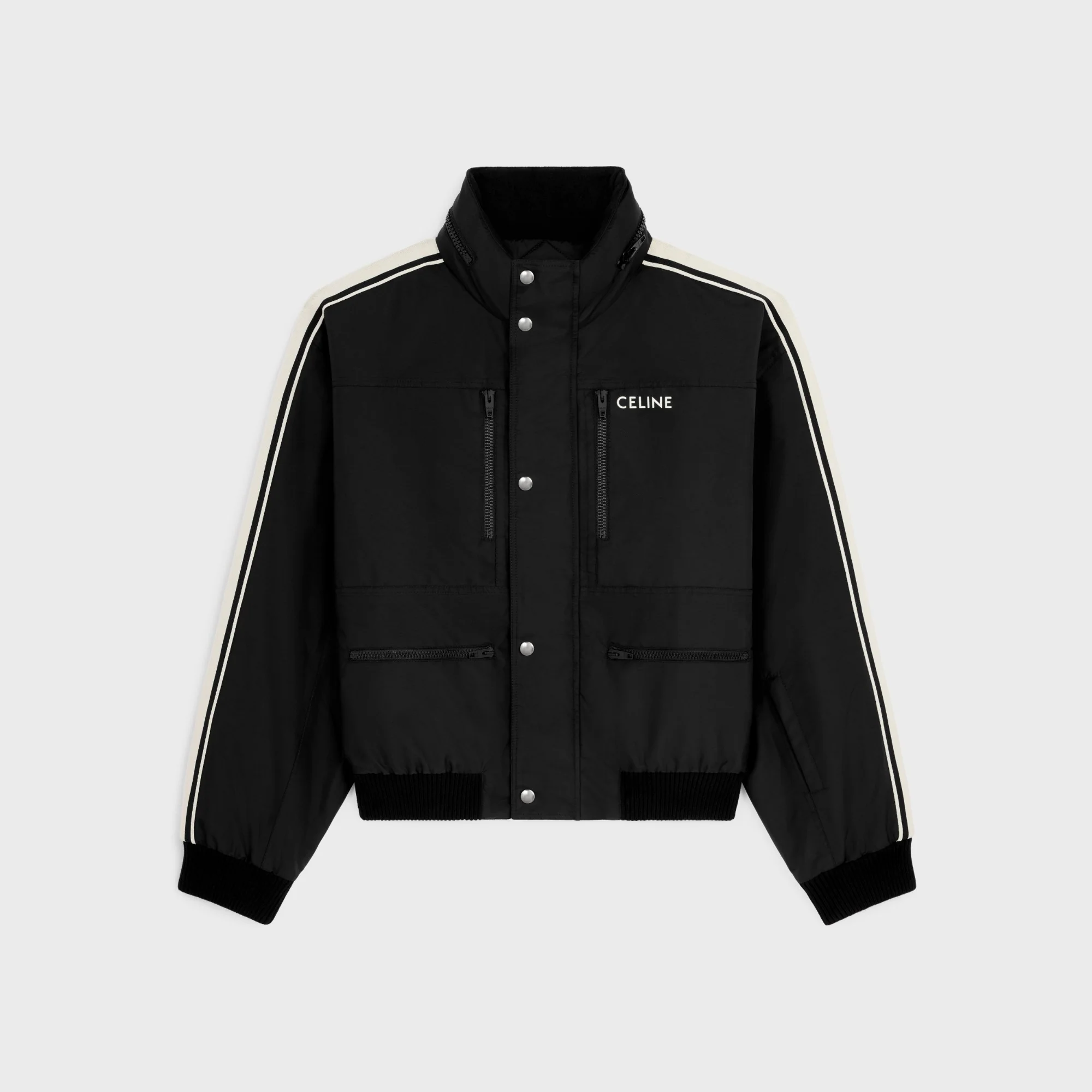 Veste Ski Celine Toile Nylon Technique Membrane - Black