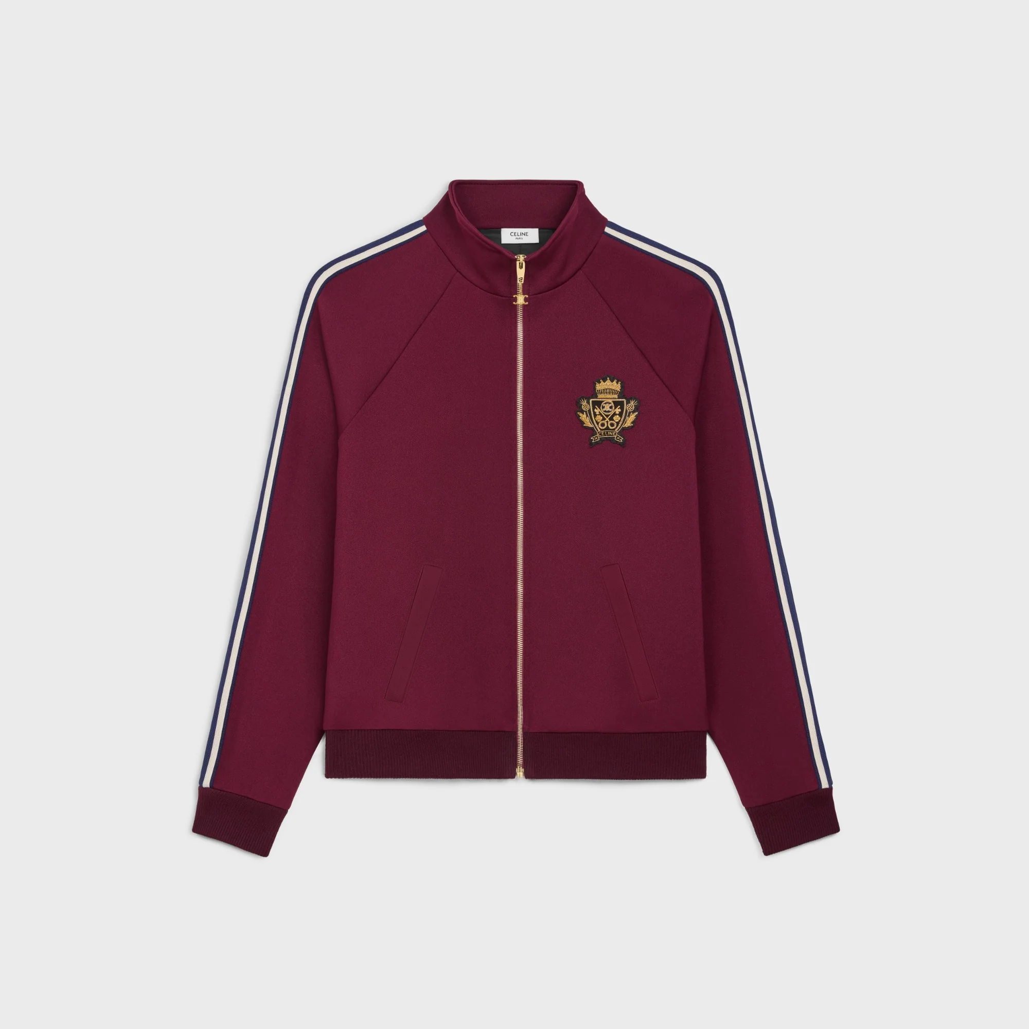 Veste Tracksuit Patch Blason Double-Face Jersey - Bordeaux Cete/Navy/Ecru