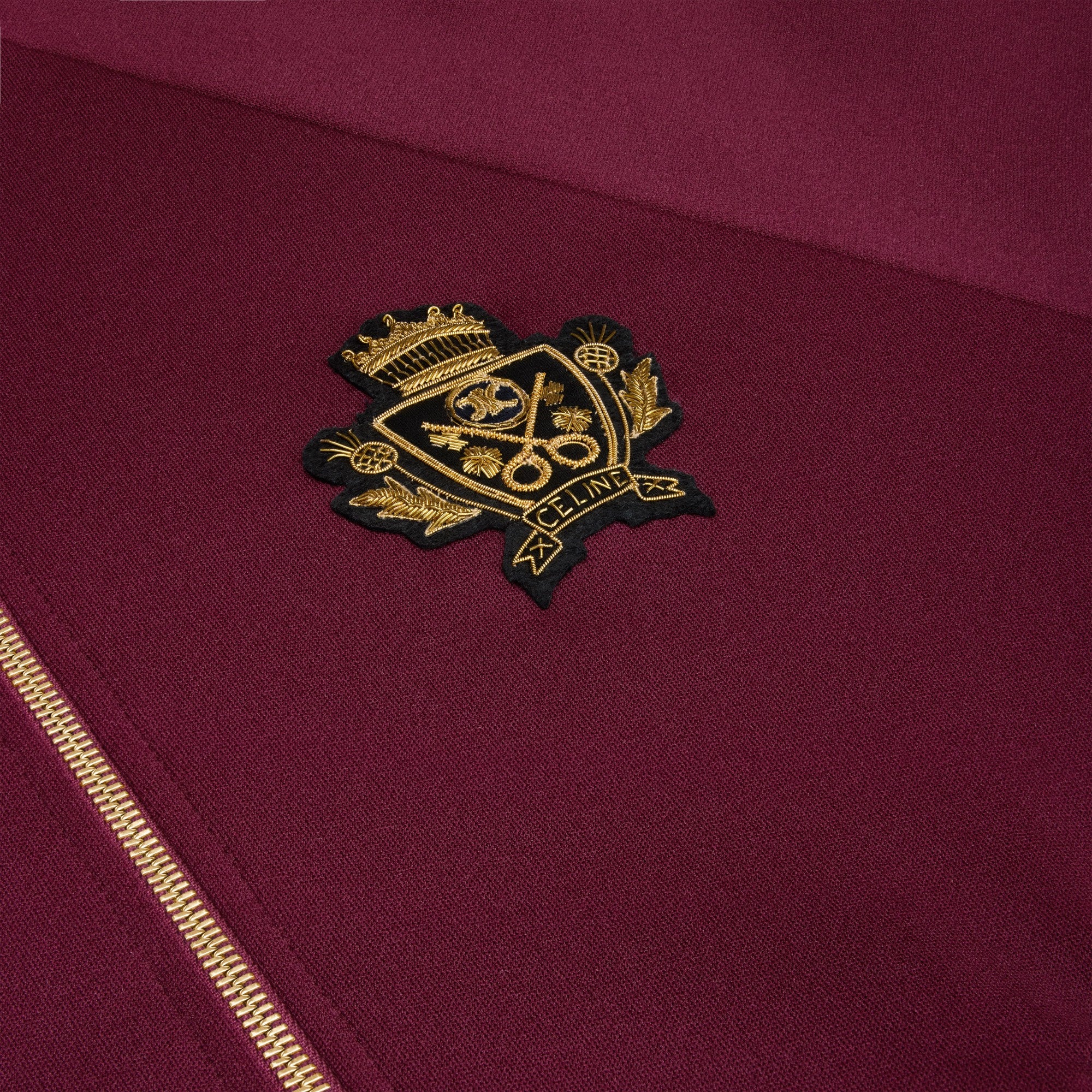 Veste Tracksuit Patch Blason Double-Face Jersey - Bordeaux Cete/Navy/Ecru - Image 5