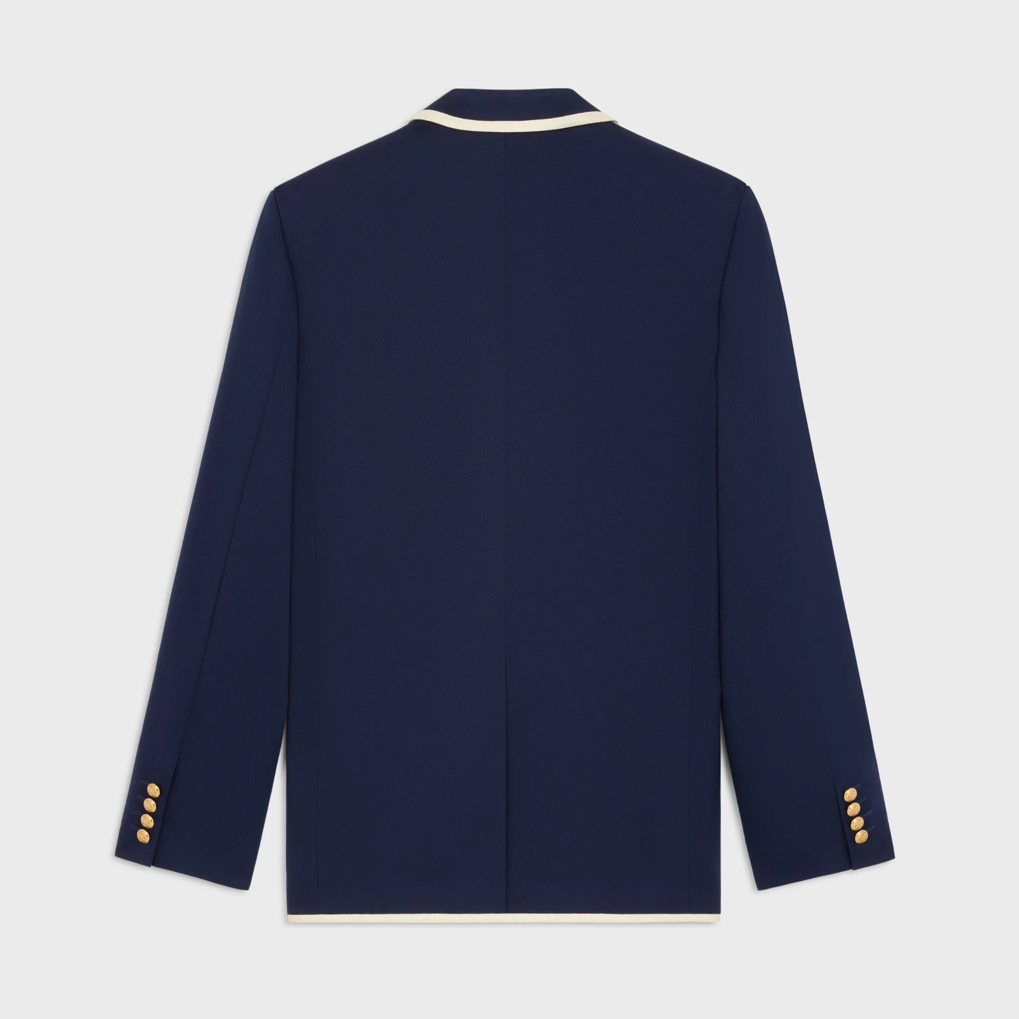 Veste Classique Tressee Blason Diagonal Wool - Ink - Image 3
