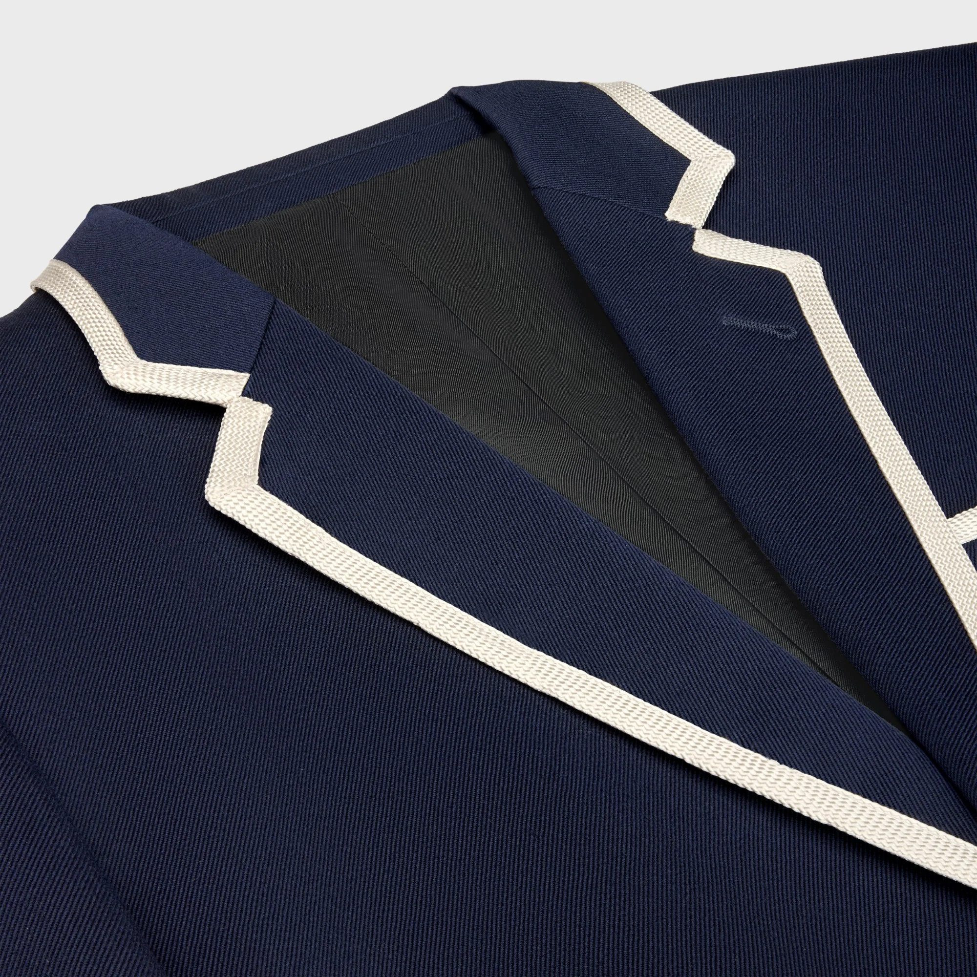 Veste Classique Tressee Blason Diagonal Wool - Ink - Image 4