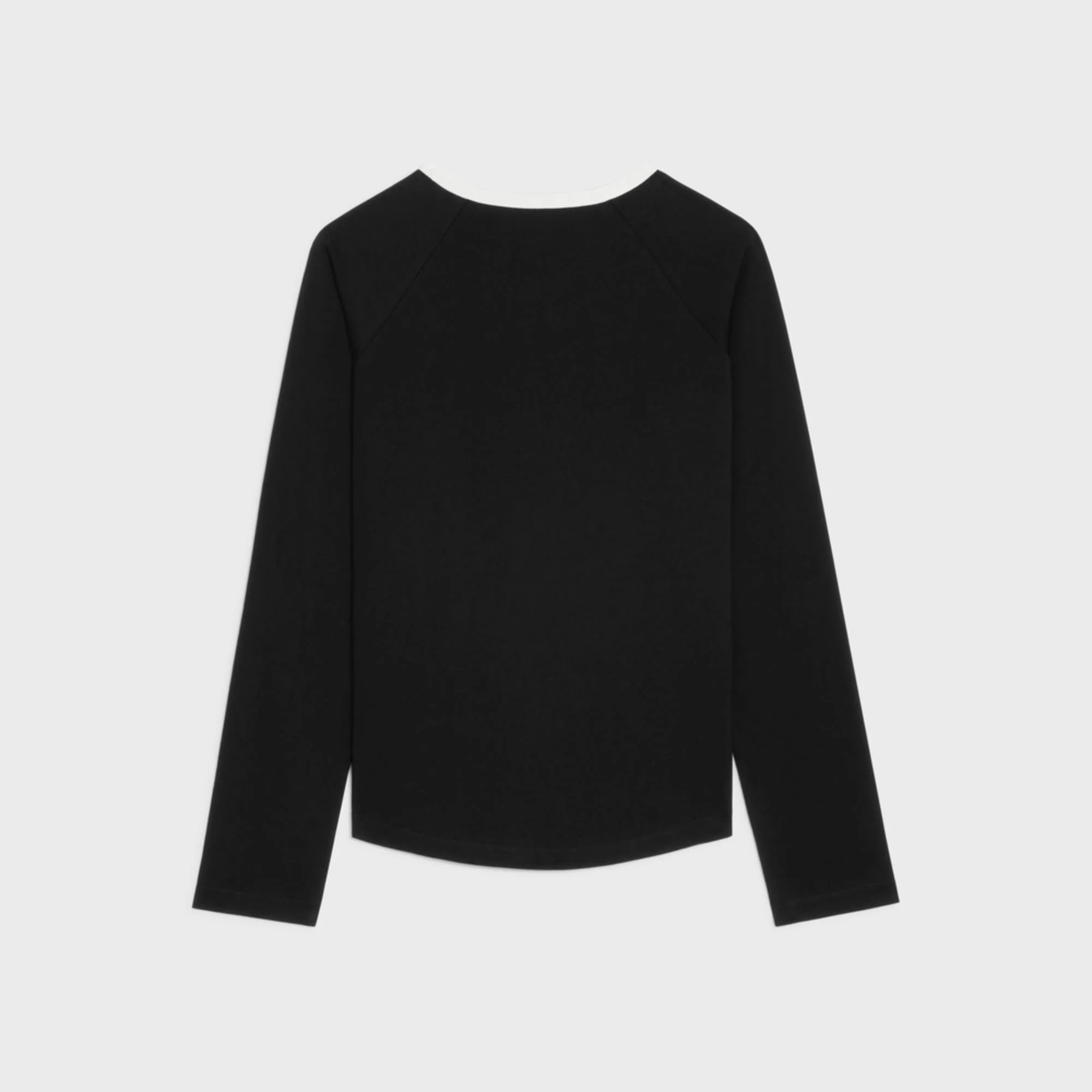 T-Shirt Raglan Ml Celine Paris Cotton Jersey - Black / Cream - Image 2