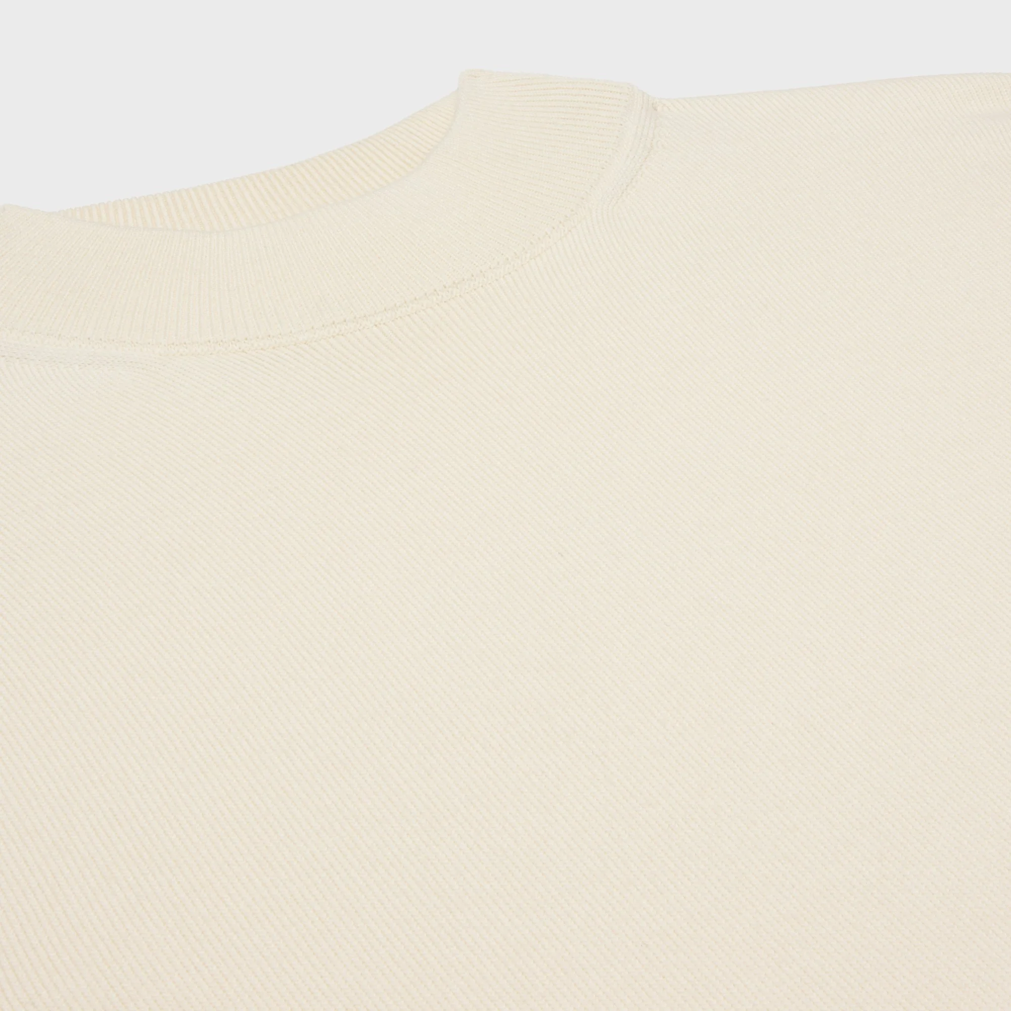 Pull Col Montant Classique Fine Wool - Off White - Image 3