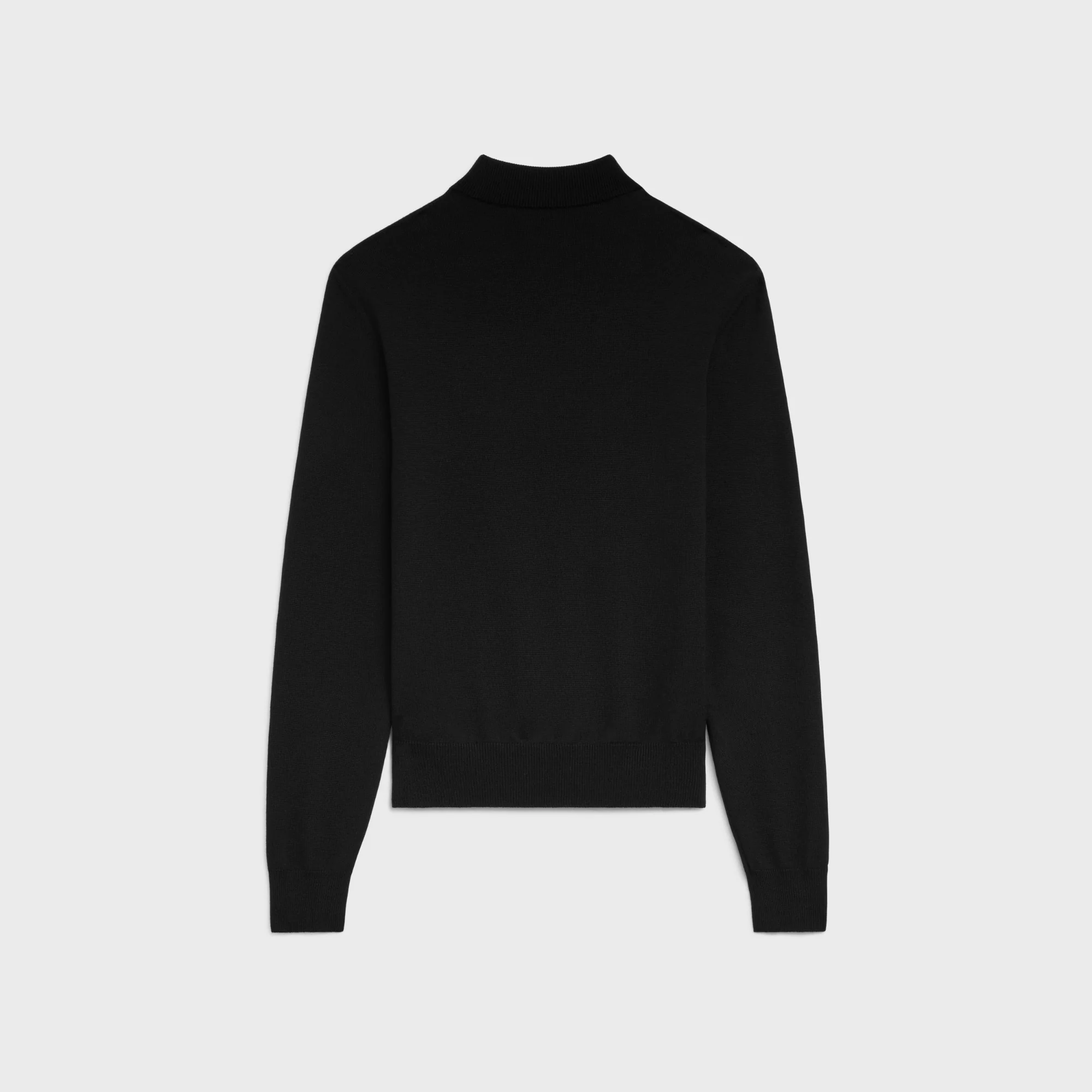 Pull Col Montant Classique Fine Wool - Black