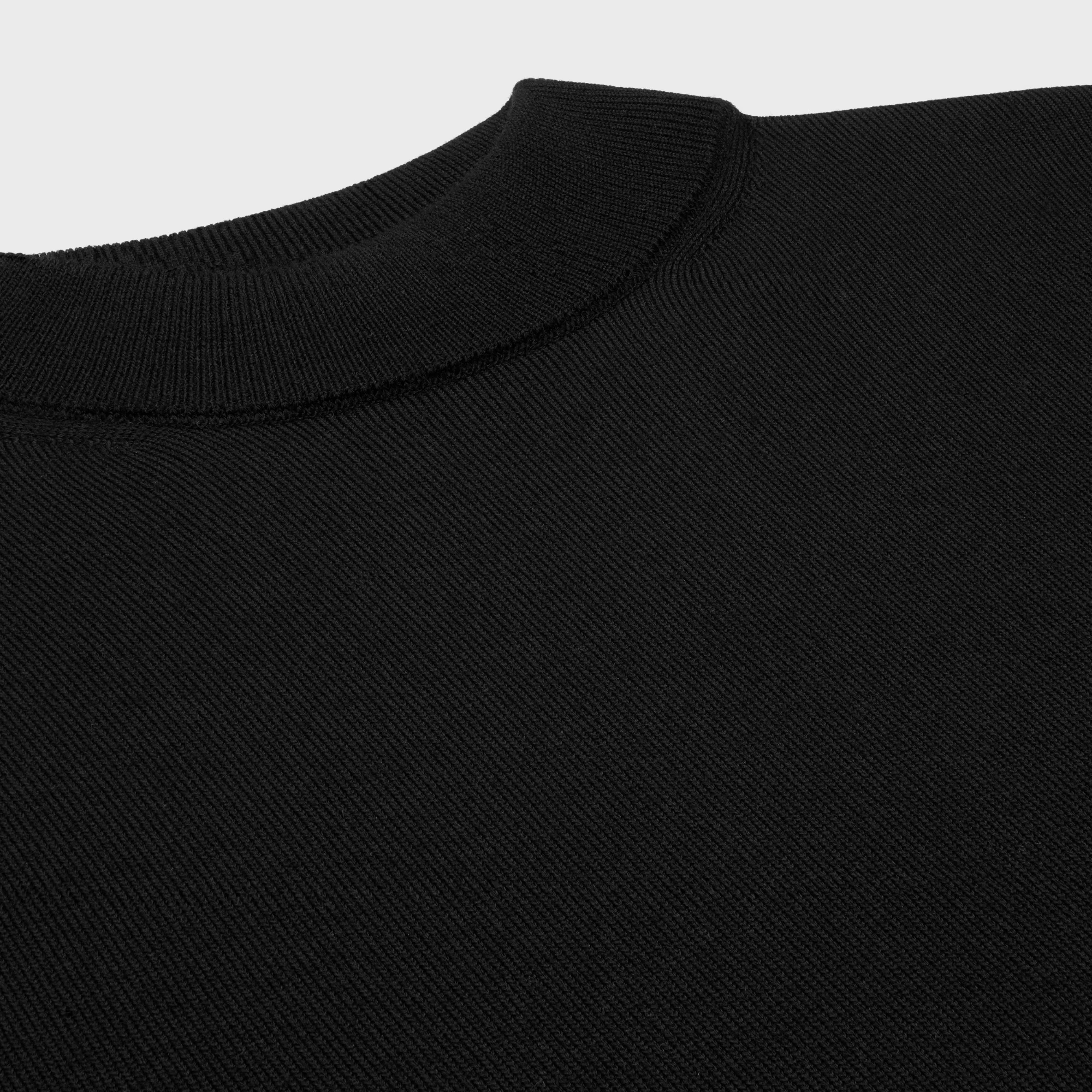 Pull Col Montant Classique Fine Wool - Black - Image 2