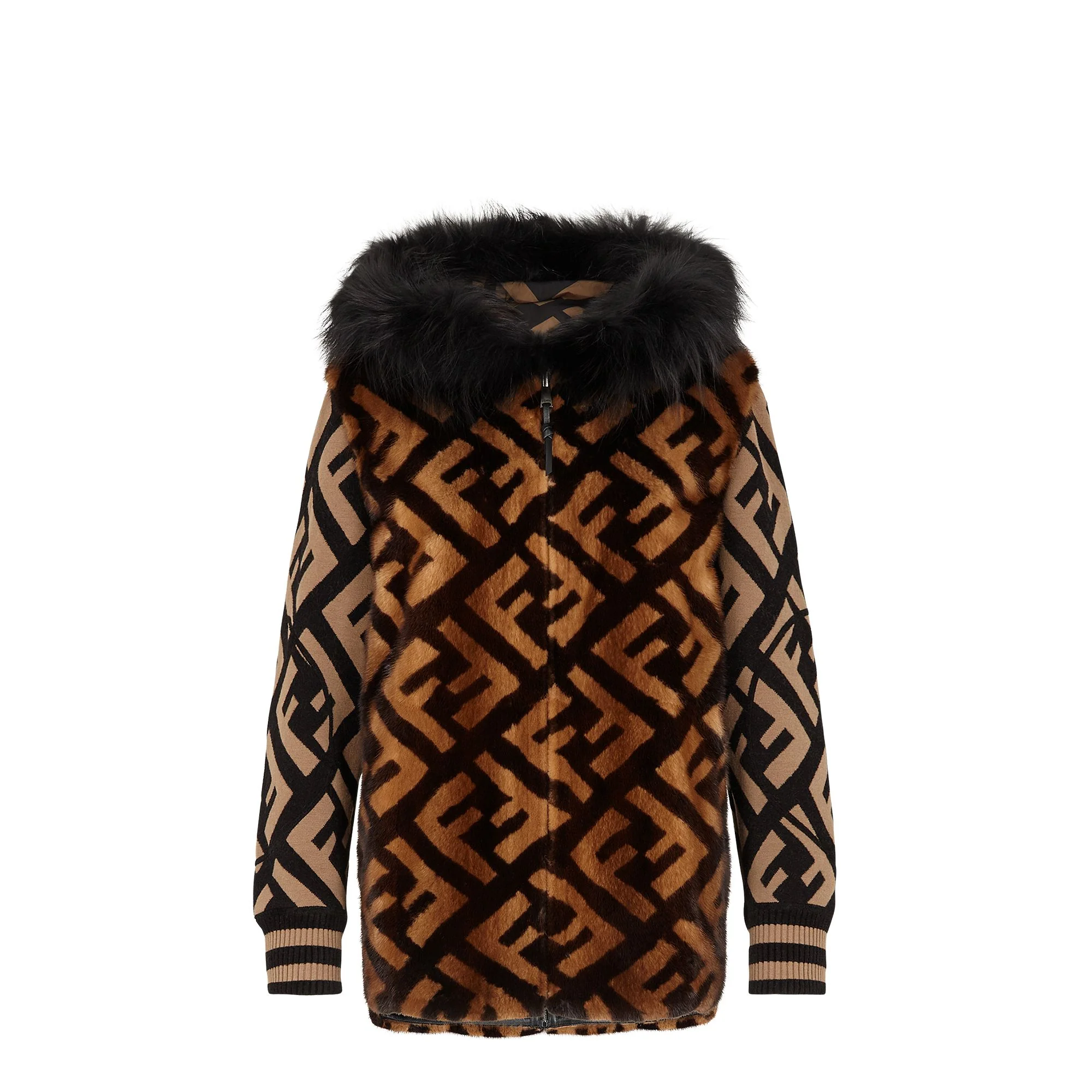 Women's Fun Fur Jacket - Tobacco