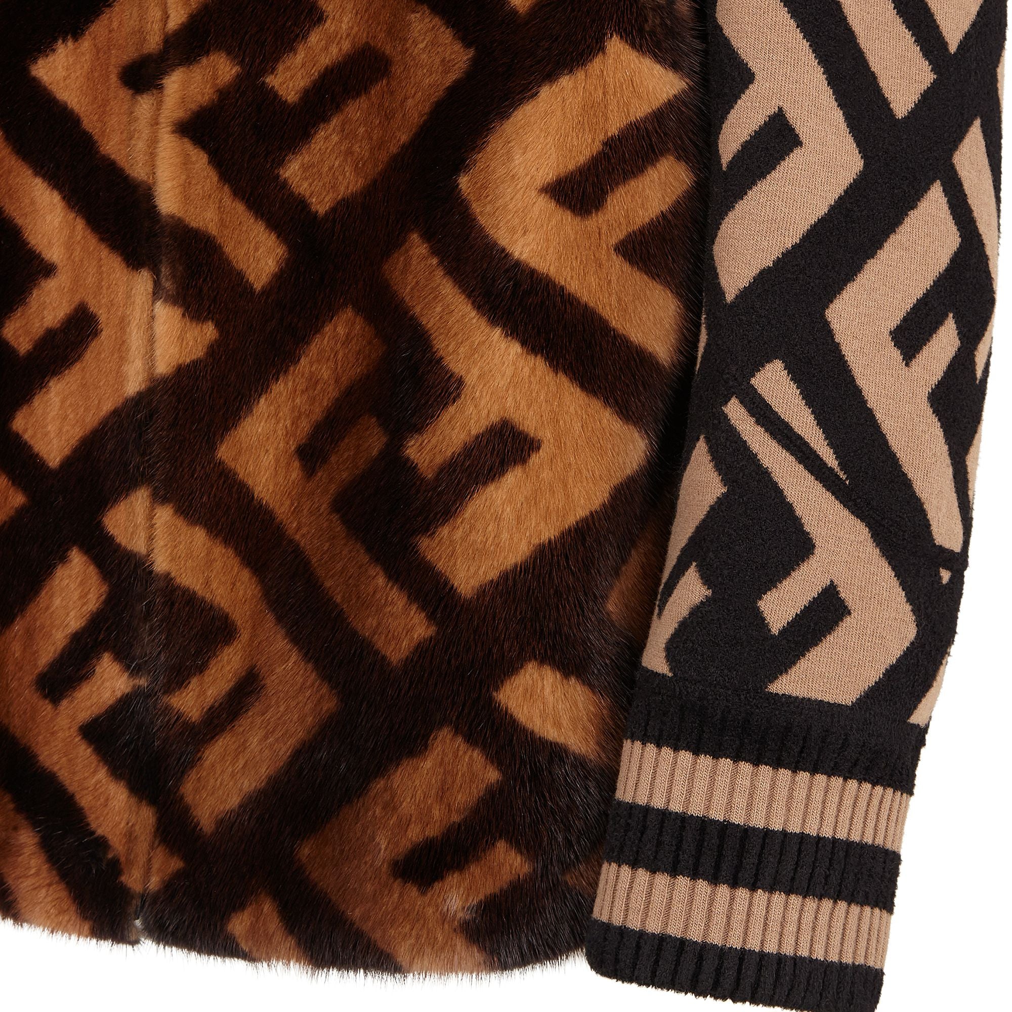 Women's Fun Fur Jacket - Tobacco - Image 3