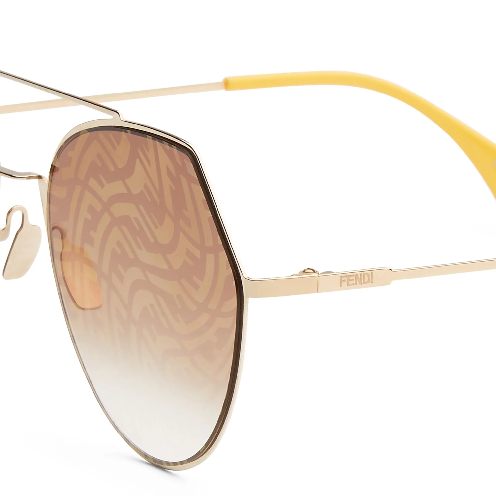 Women's Eyeline Sunglasses - Gold + Brown + Ffvertigo - Image 3