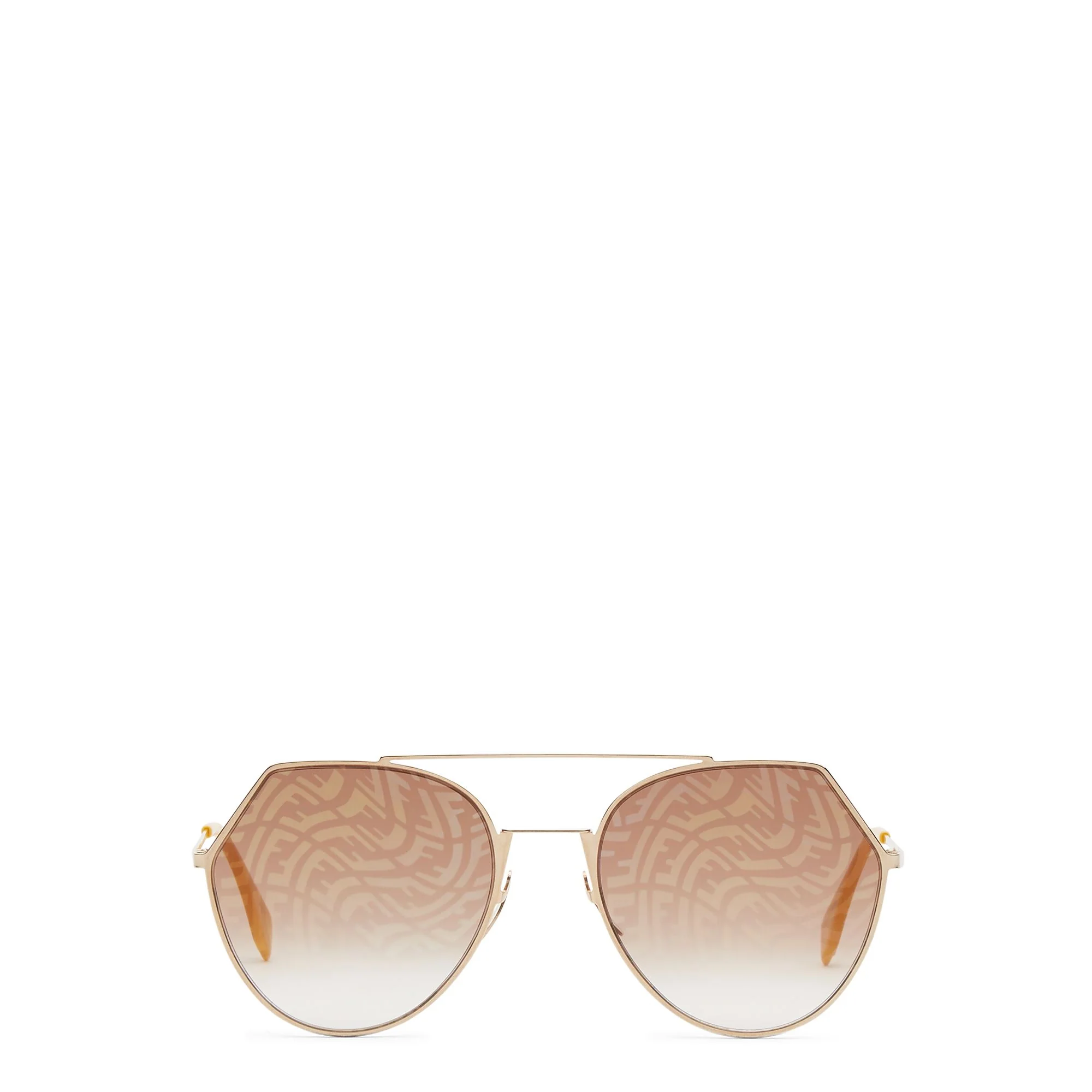 Women's Eyeline Sunglasses - Gold + Brown + Ffvertigo