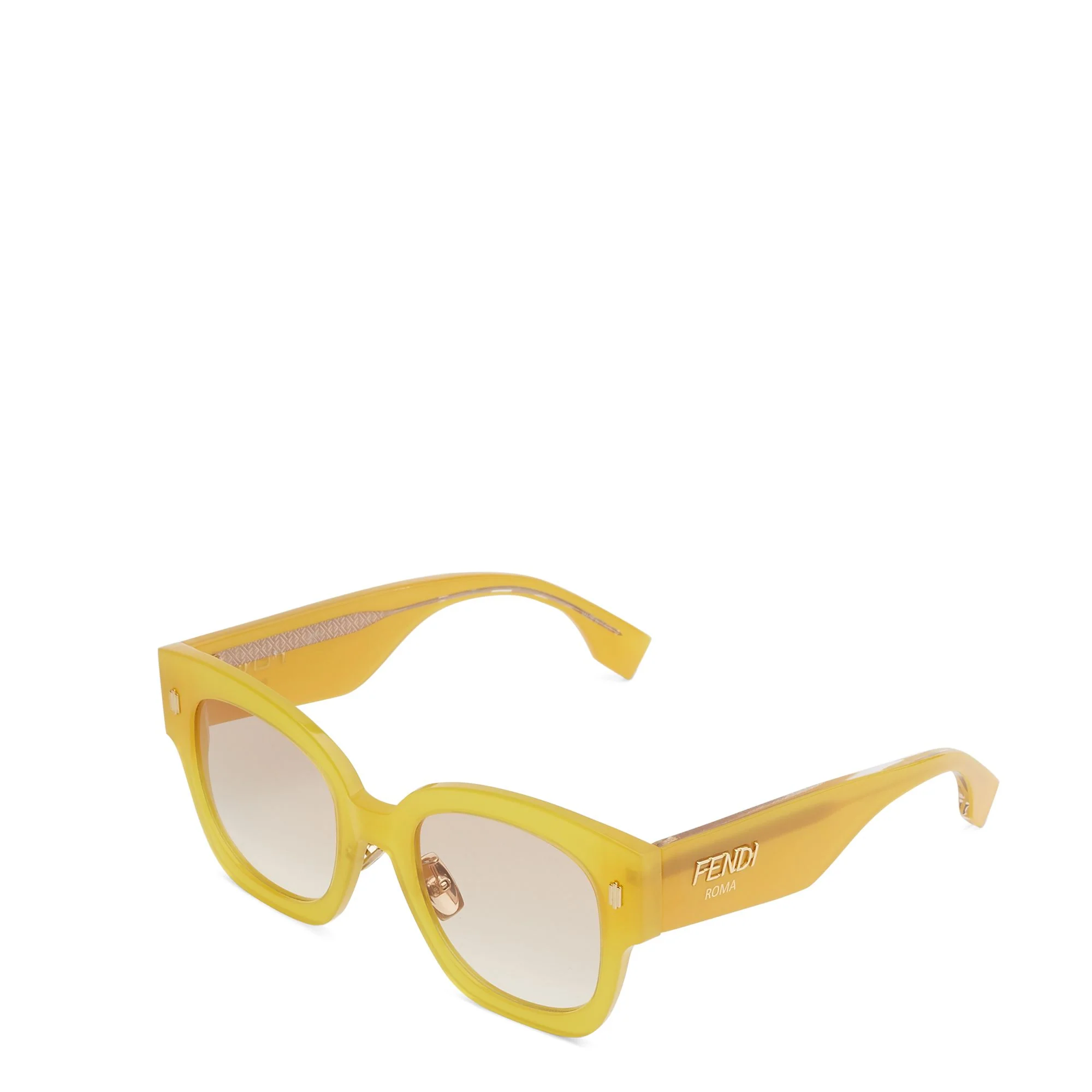 Women's Fendi Roma Sunglasses - Milky Yellow - Image 2