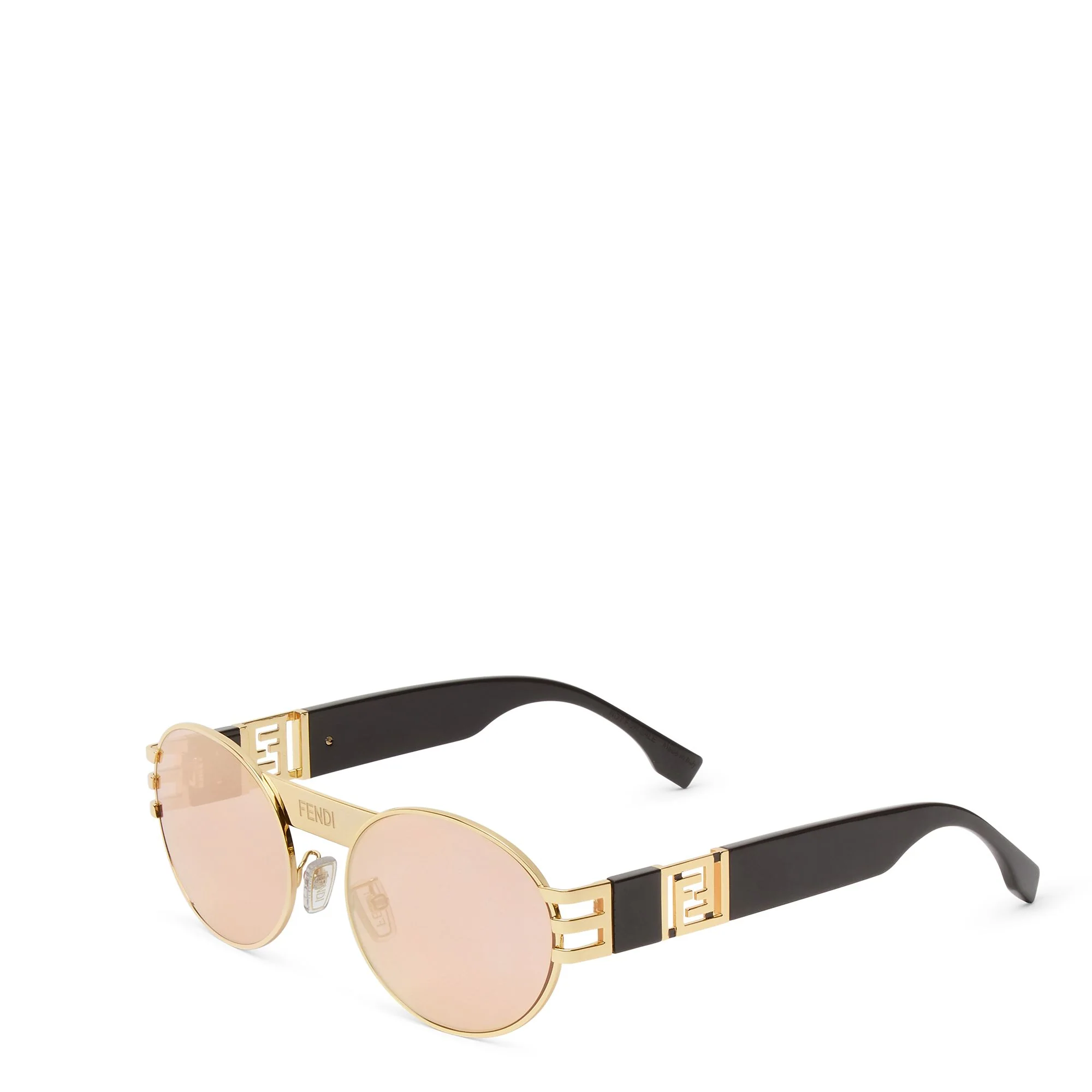 Men's Fendi V3 Sunglasses - Gold + Black + Pink - Image 2