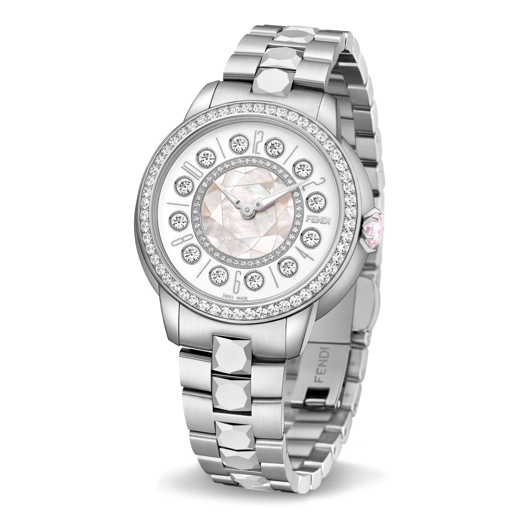Women's Watch Ishine SS w/Diam - White Mop + Diam T01 - Image 2