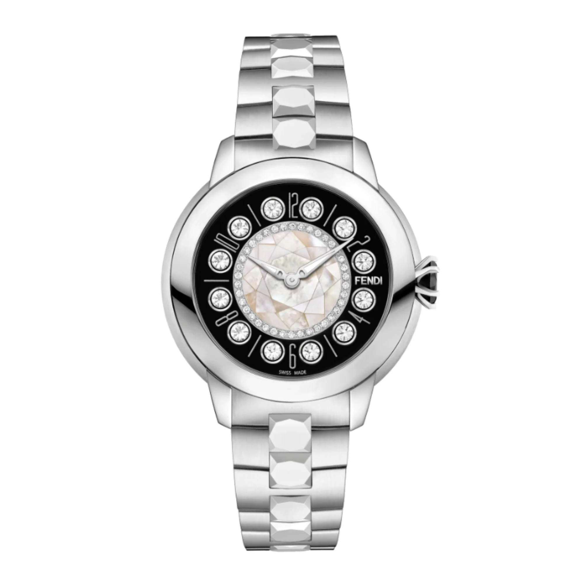 Women's Watch Ishine SS w/Diam - Black MOP + Diam T01