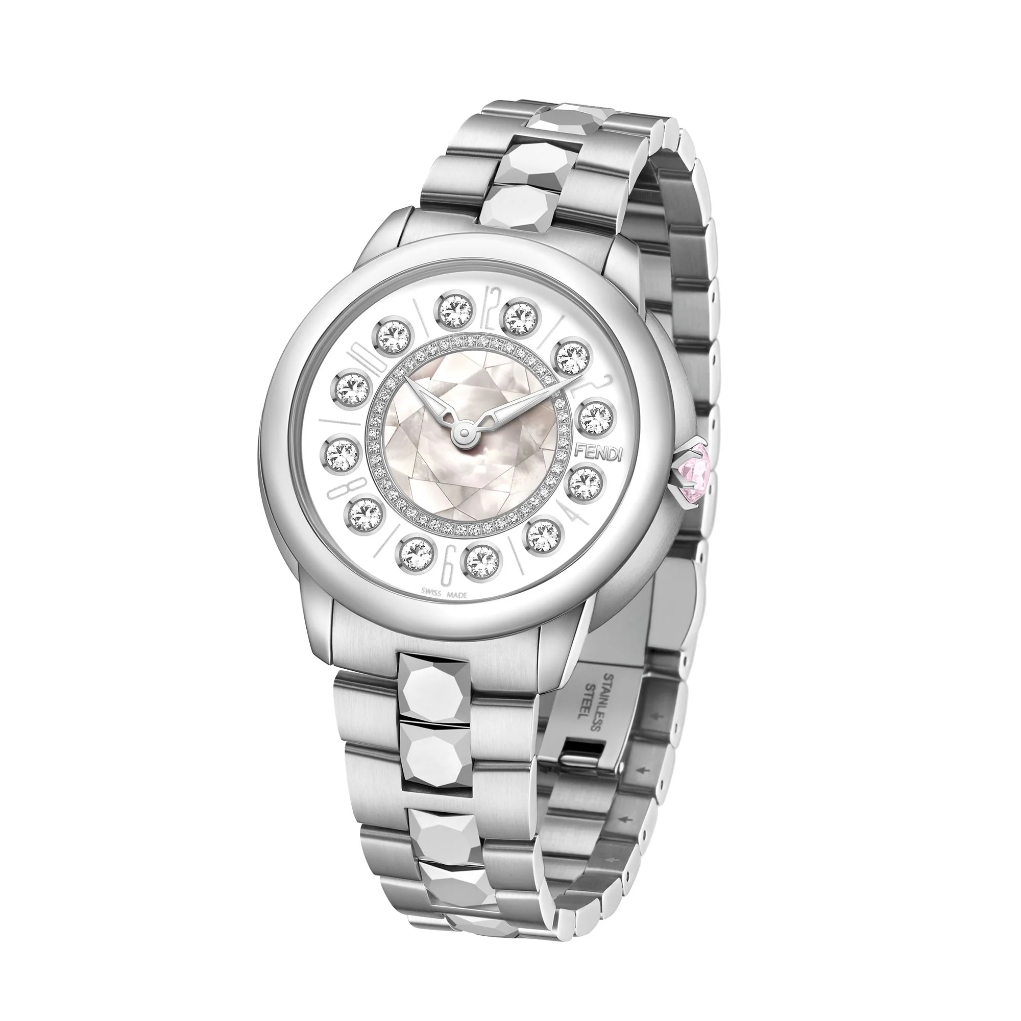 Women's Watch Ishine SS w/Diam - White MOP + Diam T01 - Image 2