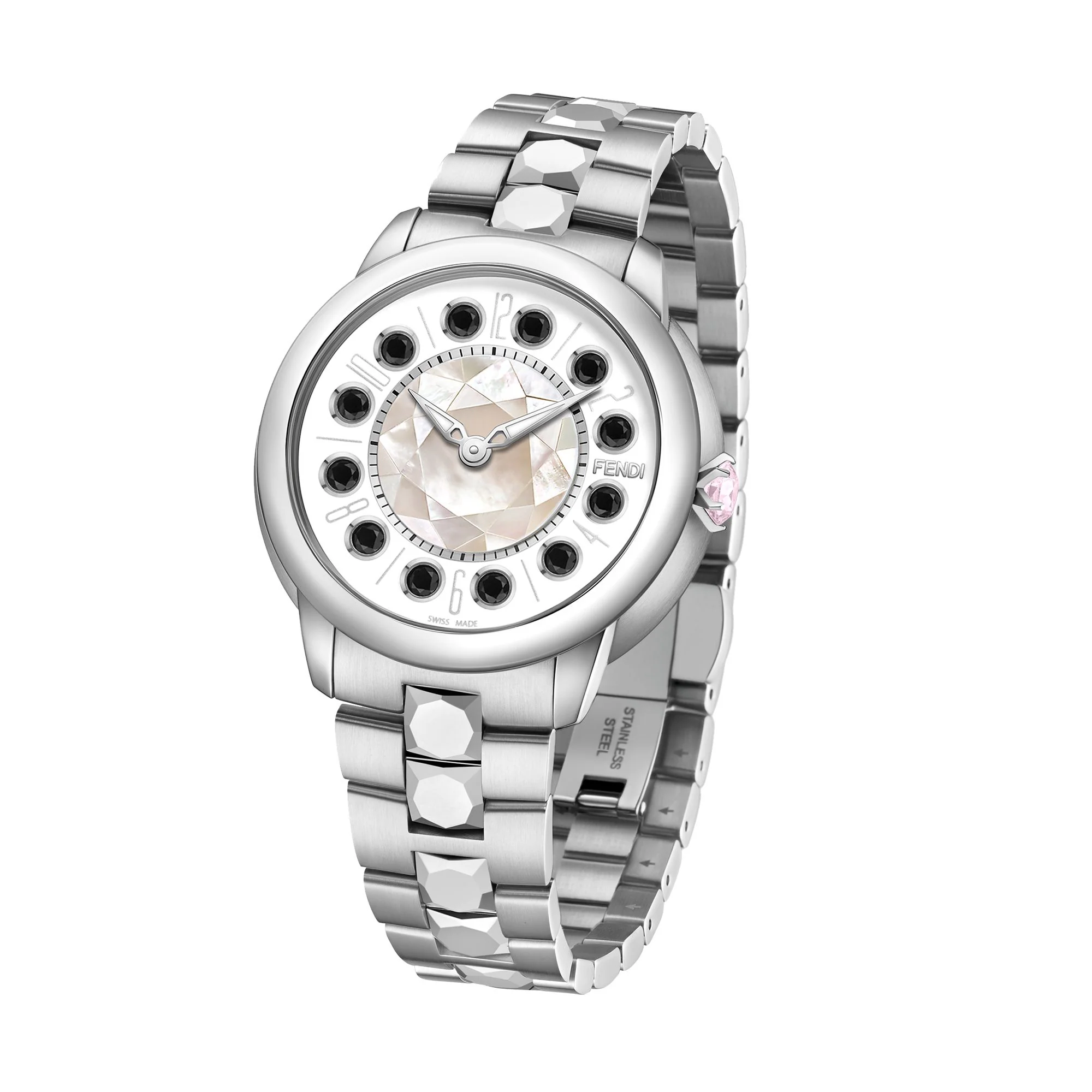Women's Watch Ishine SS w/Diam - White Mop T01 - Image 2