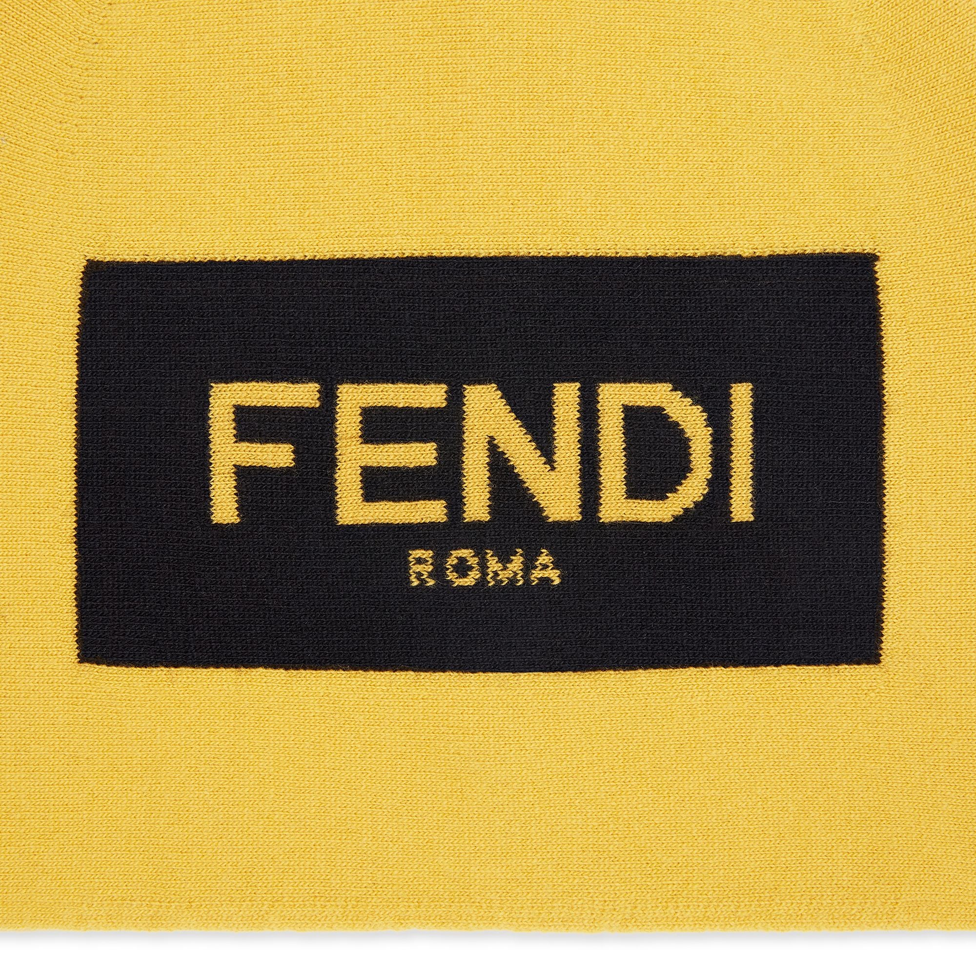 Men's Beanie Loose - Yellow + Black - Image 2