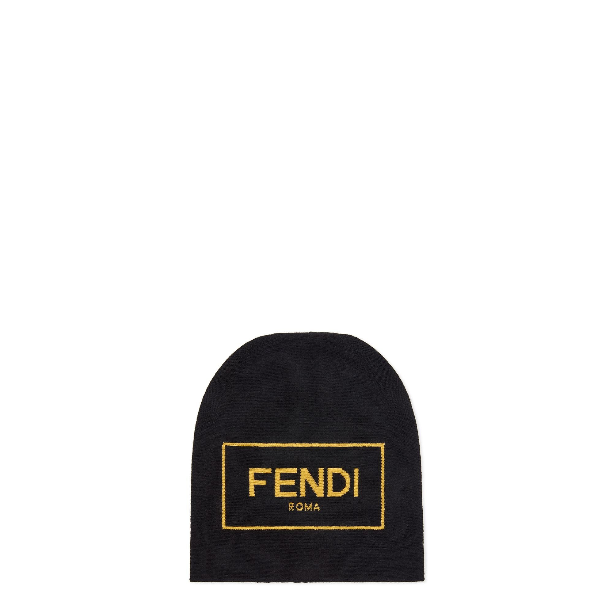 Men's Beanie Loose - Black + Yellow