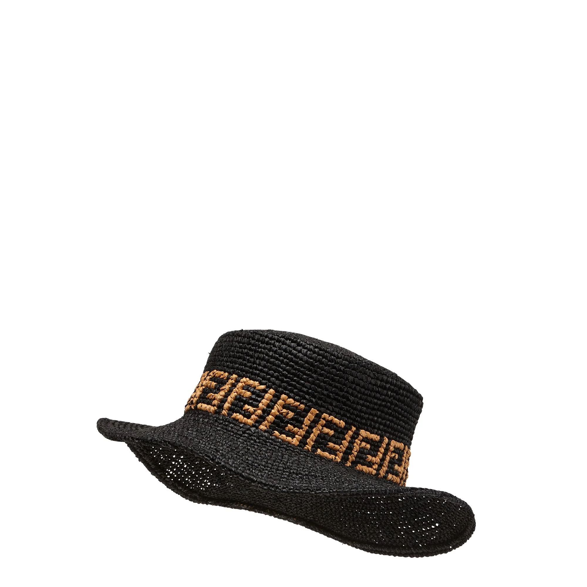 Men's FF Bucket Con Tesa Lunga - Black