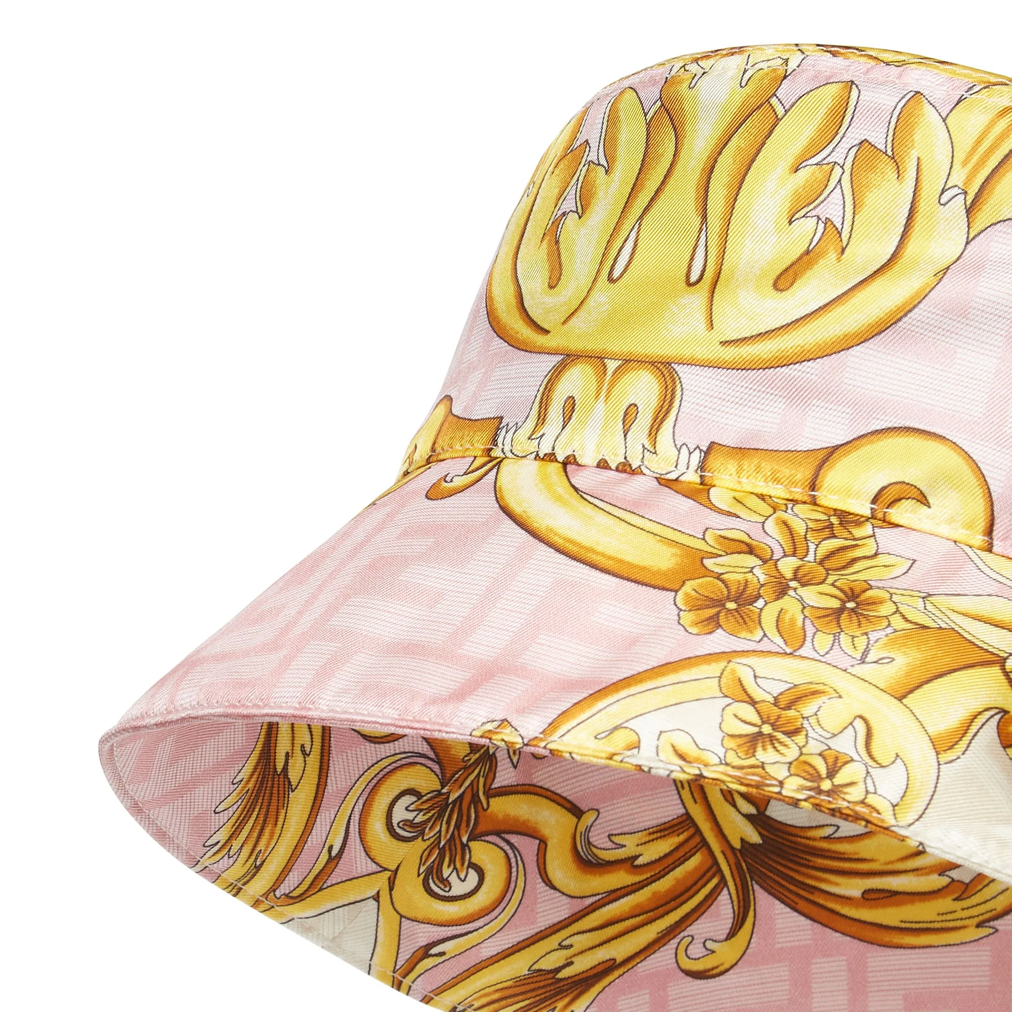 Men's Bucket Hat - Pink + Gold - Image 2