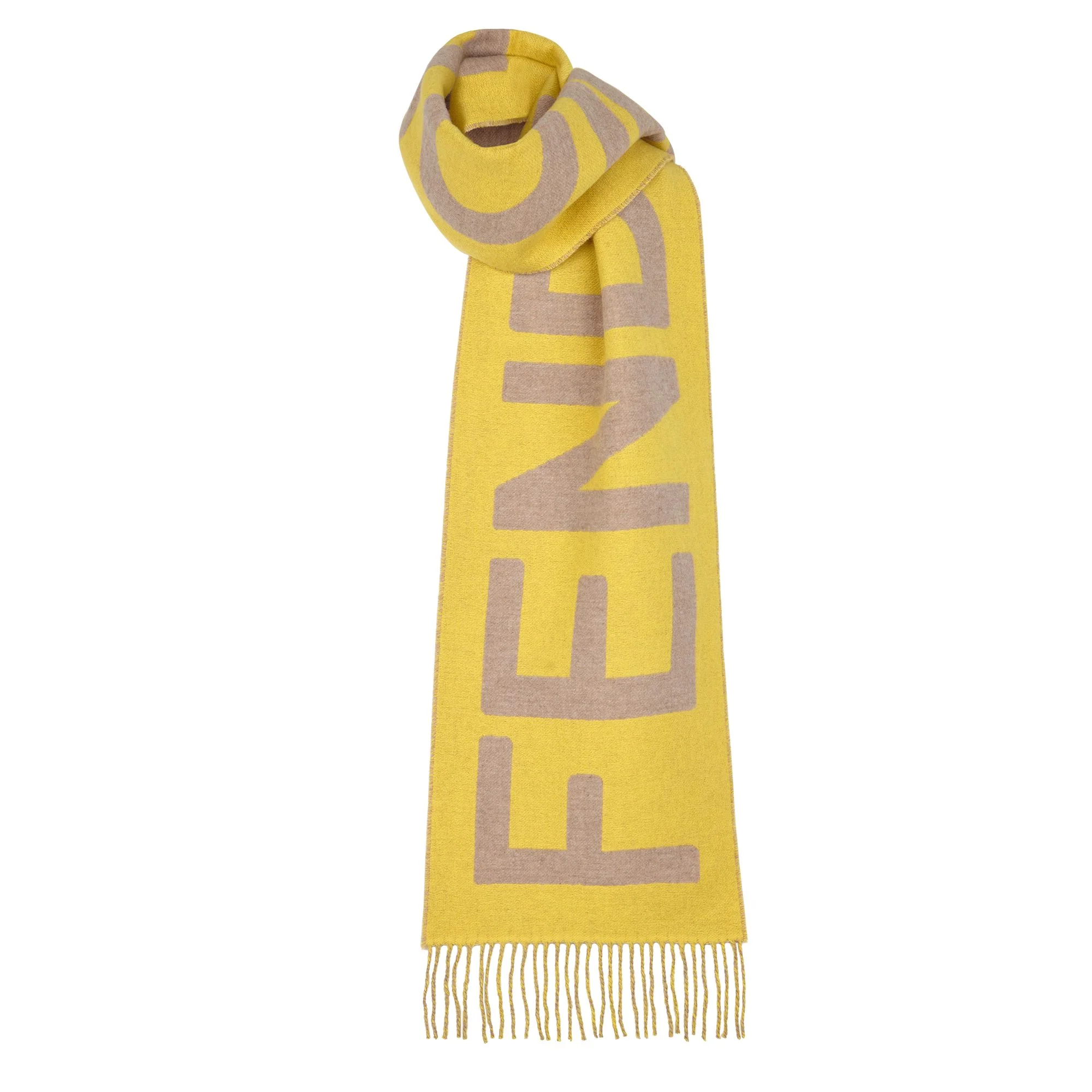 Women's Fendi Roma Scarf (35x190) - Mimosa + Camel - Image 2