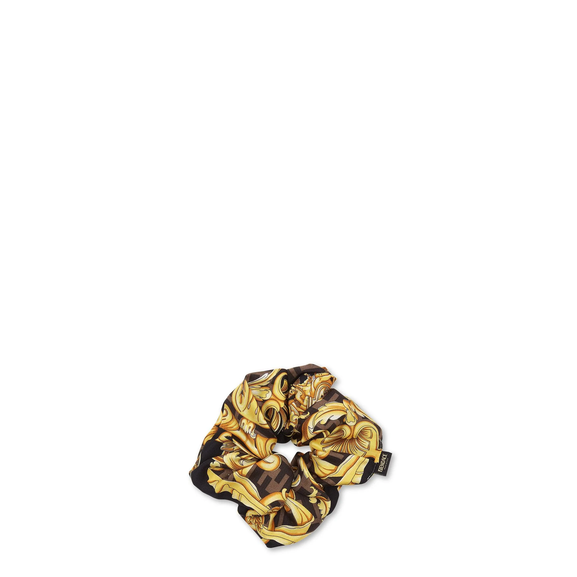 Women's Scrunchie Medium Size - Black + Tobacco