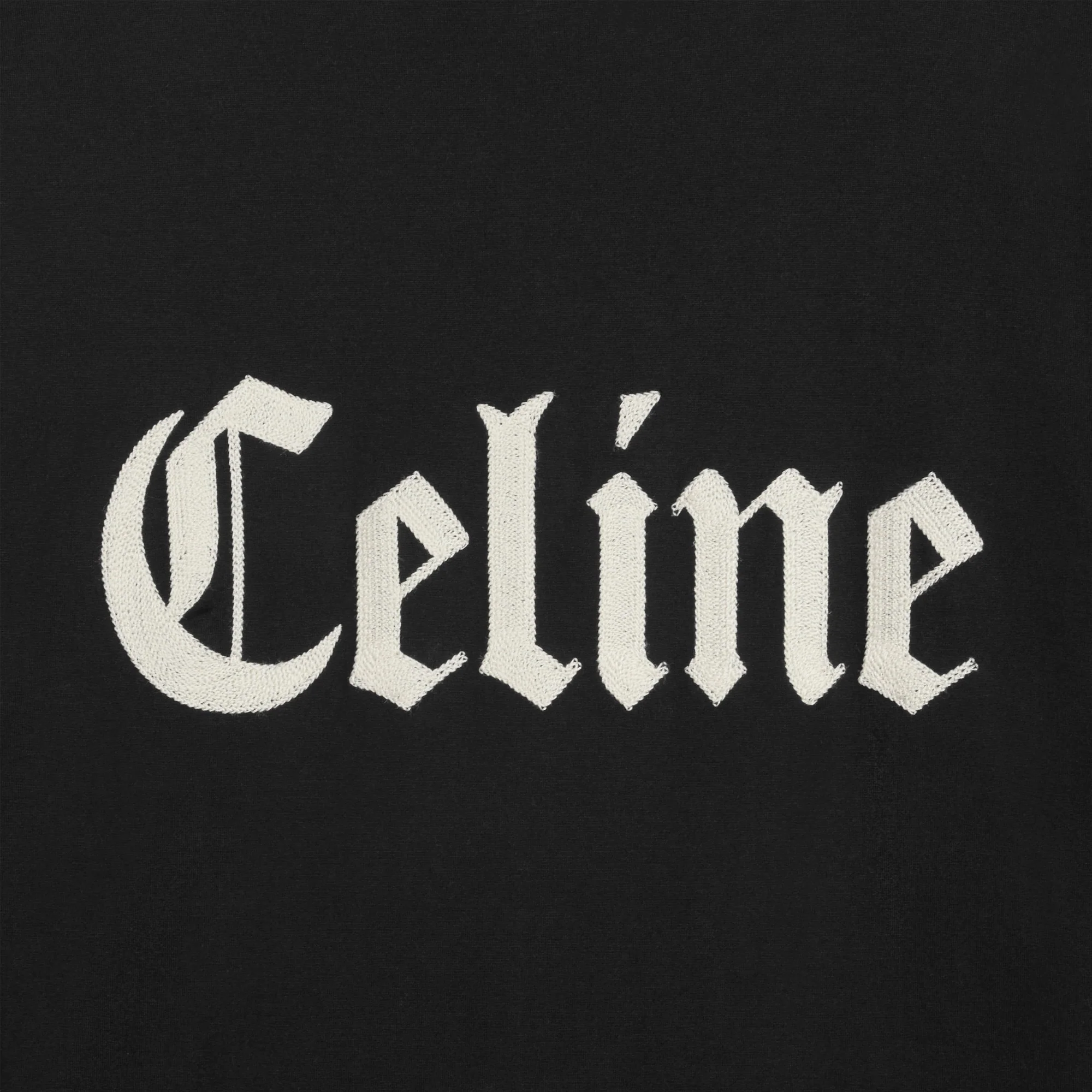 T-Shirt Loose Celine Gothique - Black/White - Image 3