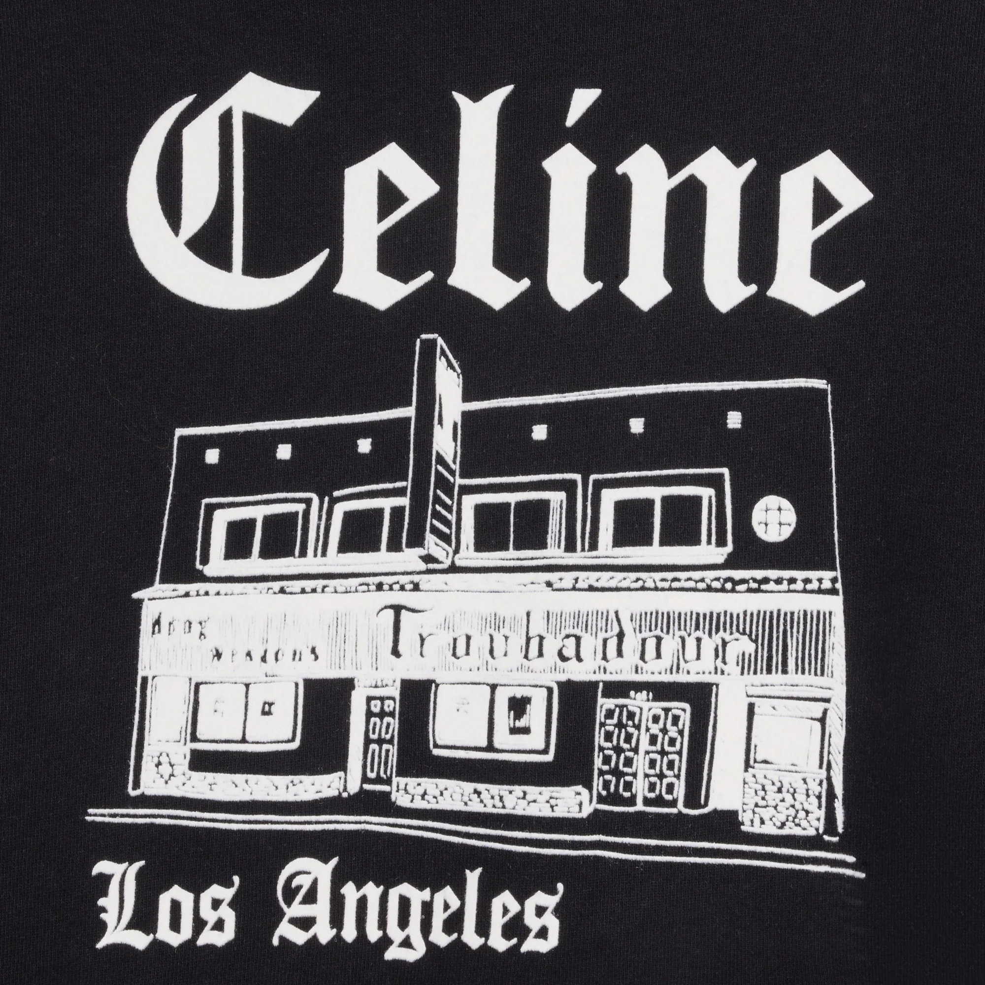 Hoodie Loose Troubadour - Black/White - Image 3