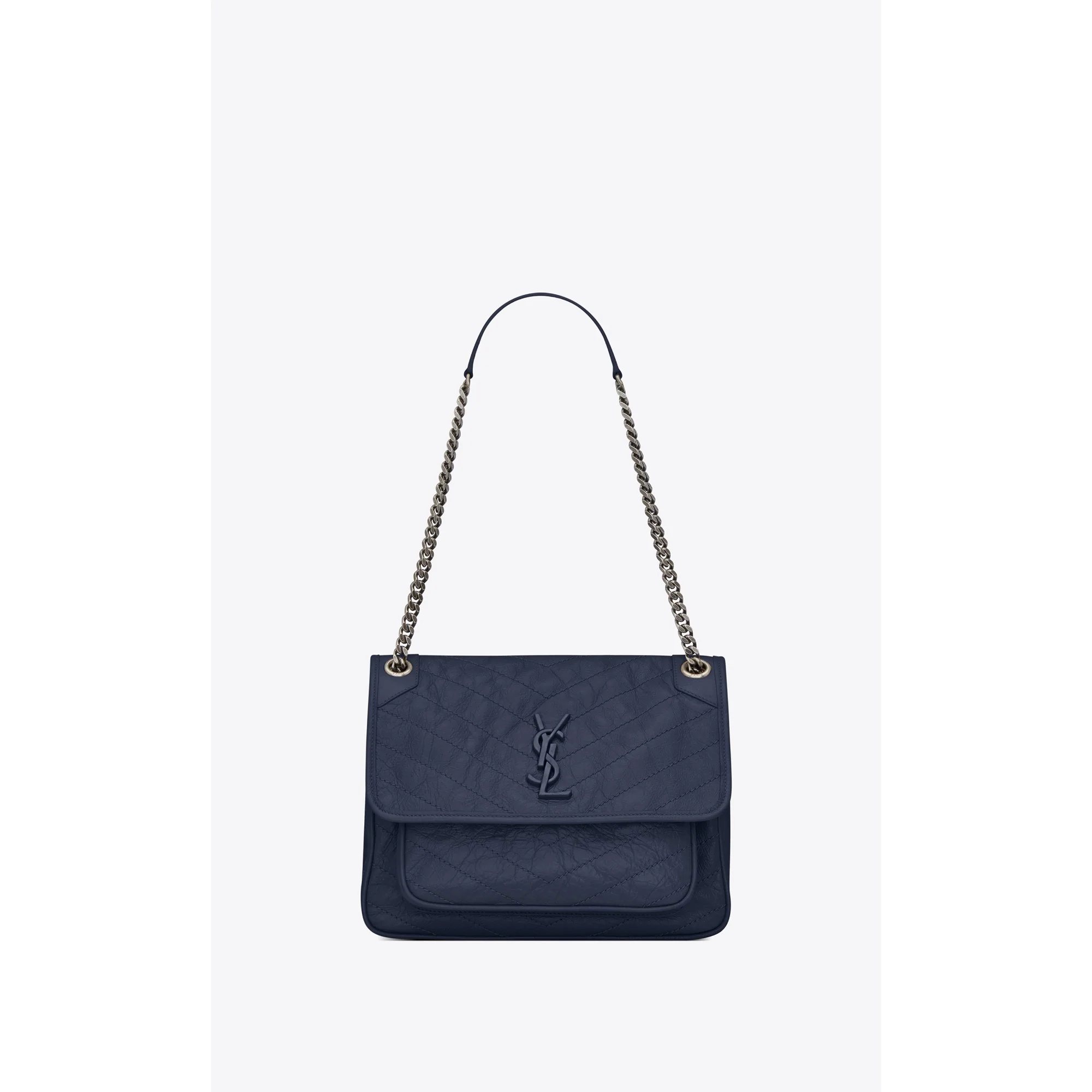 Medium Niki Chain Bag - Deep Marine