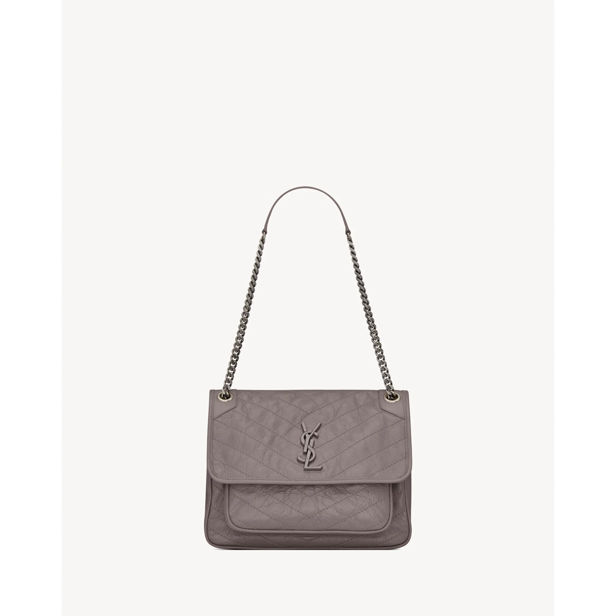 Medium Niki Chain Bag - Fog