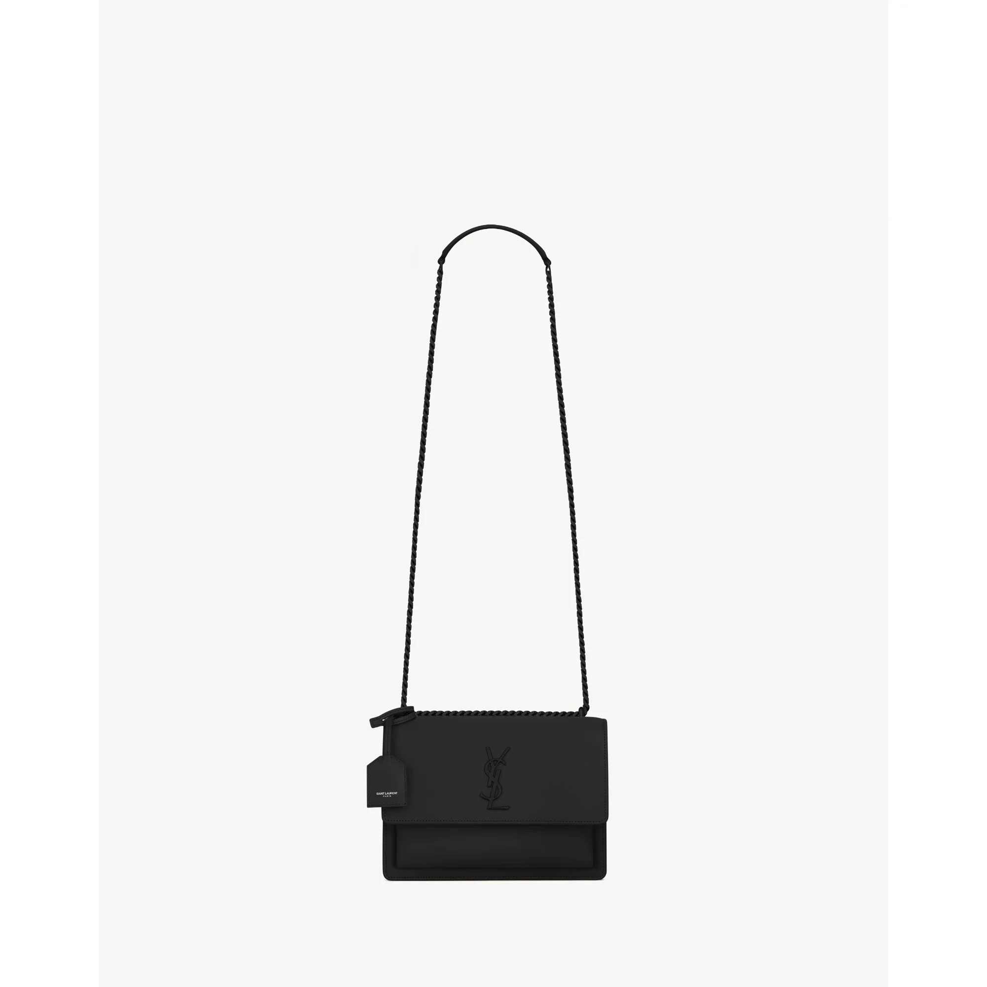 Medium Sunset Chain Bag - Nero