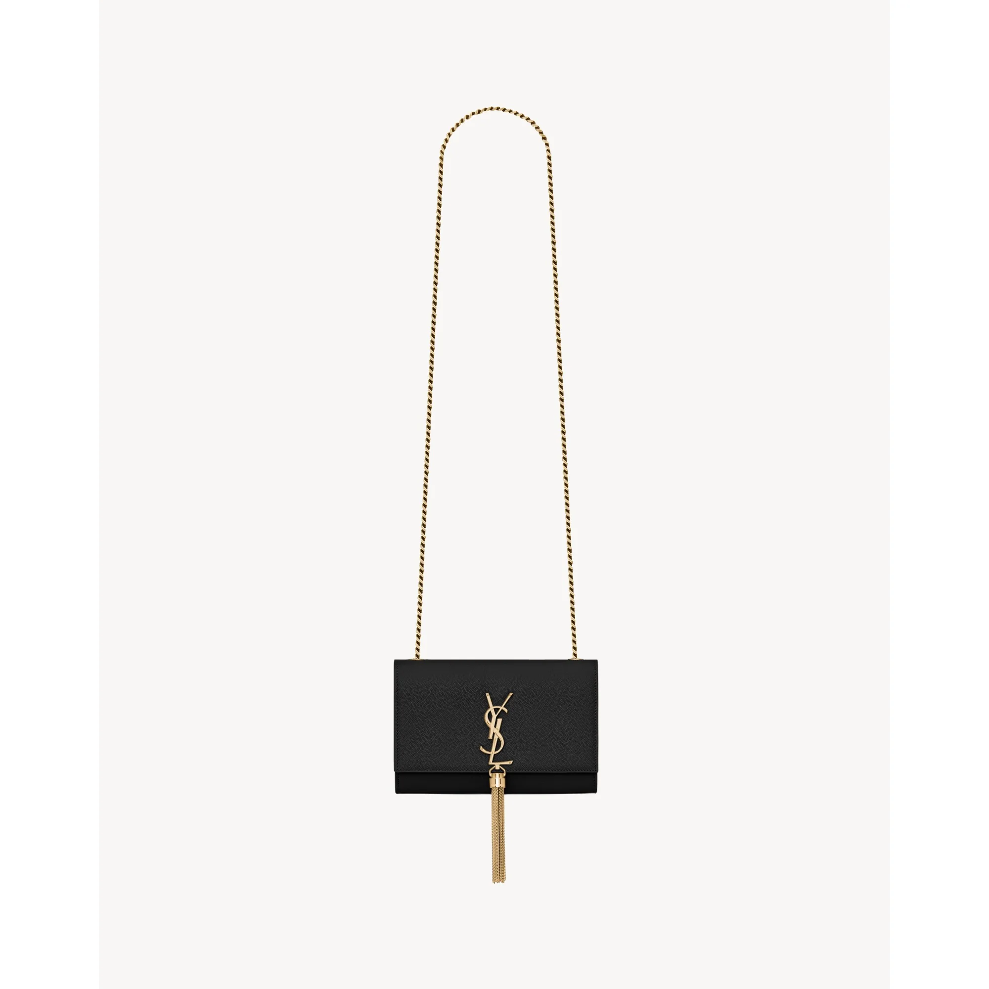 Small Kate Tassel Chain Bag - Nero