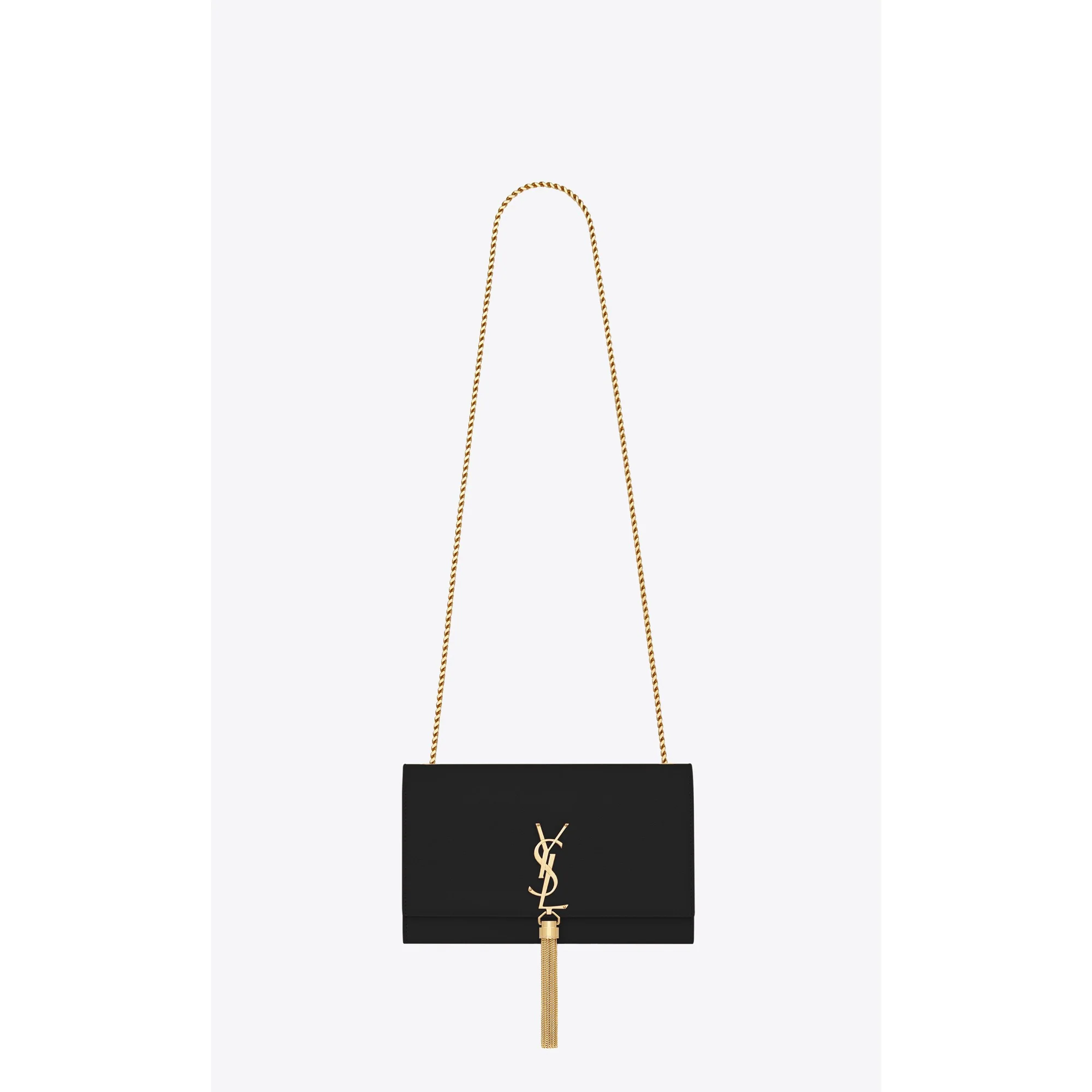 Medium Kate Tassel Chain Bag - Nero
