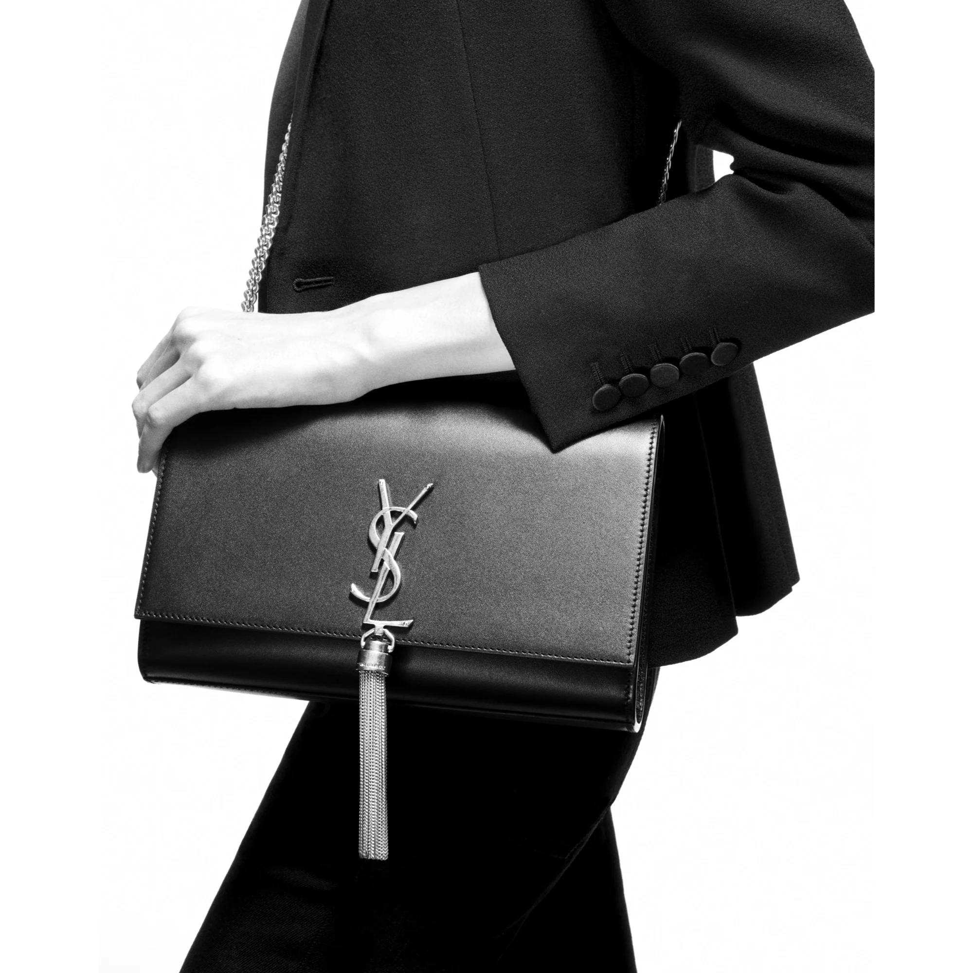 Medium Kate Tassel Chain Bag - Nero - Image 6
