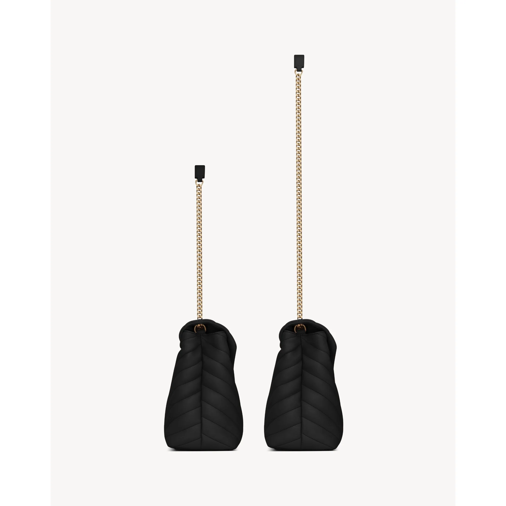 Medium Loulou Chain Bag - Nero - Image 3